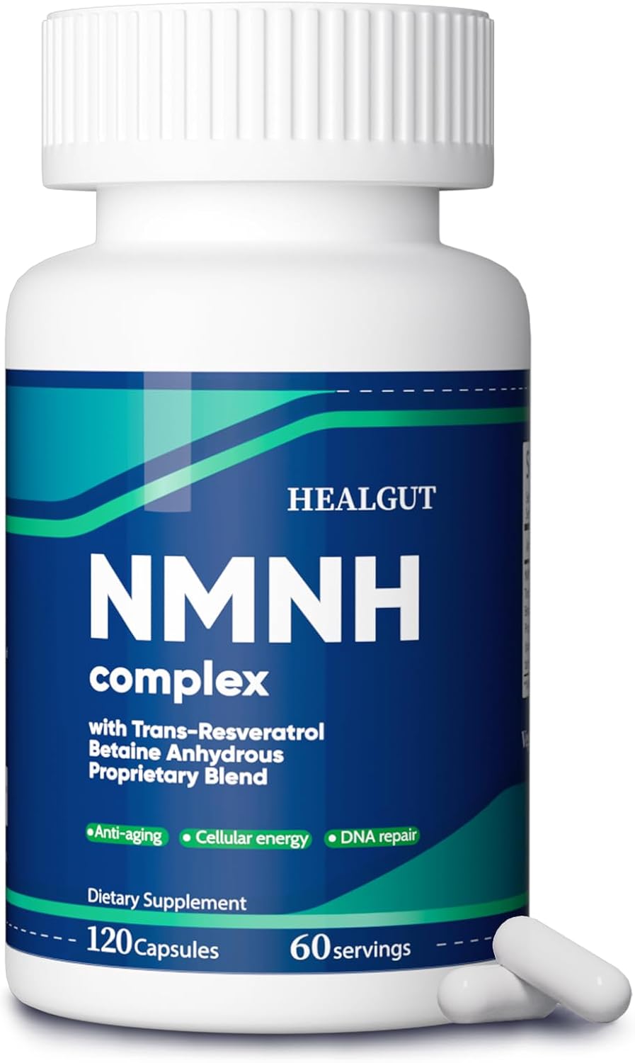 180 Capsules of HEALGUT Complex NMNH with Trans-Resveratrol Liposome for Gut Health