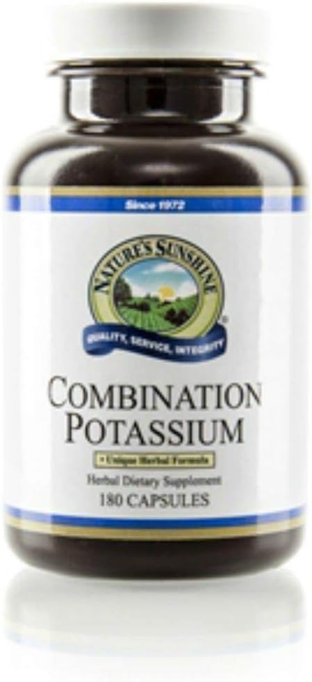 180 Capsules of Nature's Sunshine Potassium Combination Supplement for Health