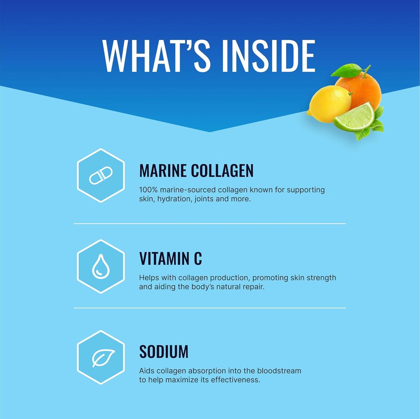 180 Tablets Approved Science Collagen Pills with Marine Collagen Types I and III for Healthy Hair and Skin - Enhanced with Vitamin C, Sodium, and Bioperine - Non-GMO, Made in USA