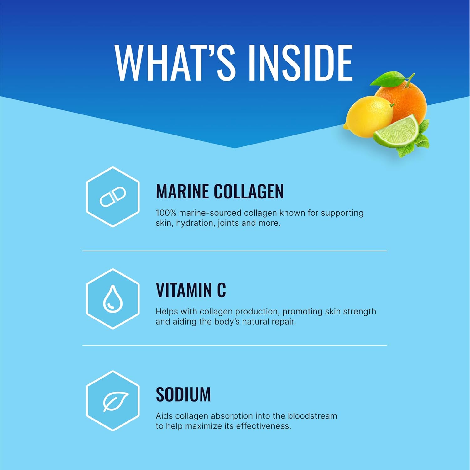 180 Tablets Approved Science Collagen Pills with Marine Collagen Types I and III for Healthy Hair and Skin - Enhanced with Vitamin C, Sodium, and Bioperine - Non-GMO, Made in USA