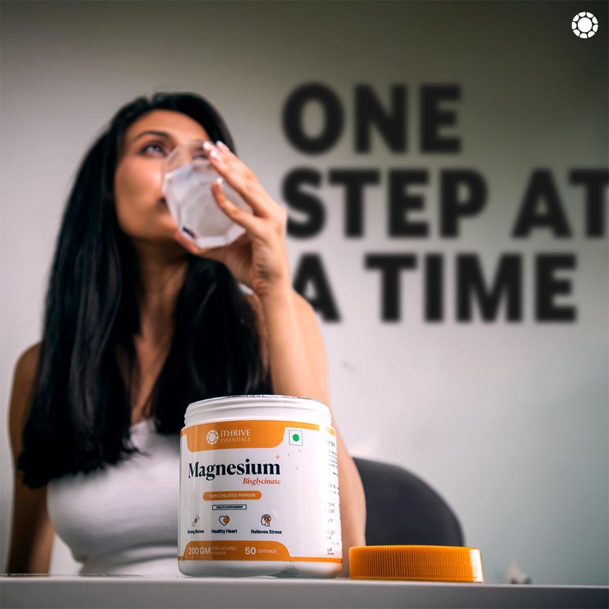 180gm iTh.rive Esse.ntials Magnesium Bisglycinate Chelated Powder - 60 Servings for Sleep & Recovery, Nerve Function, Muscle Health - 90.9% DV