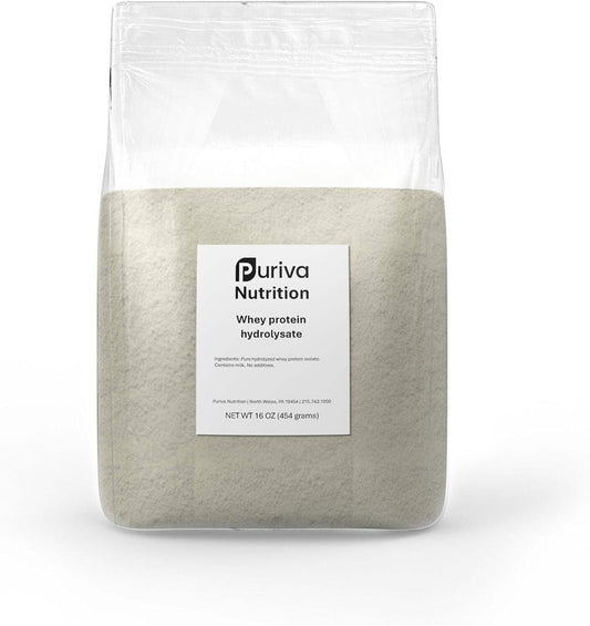 1lb Puriva Nutrition Hydrolyzed Whey Protein Isolate Powder - Unflavored