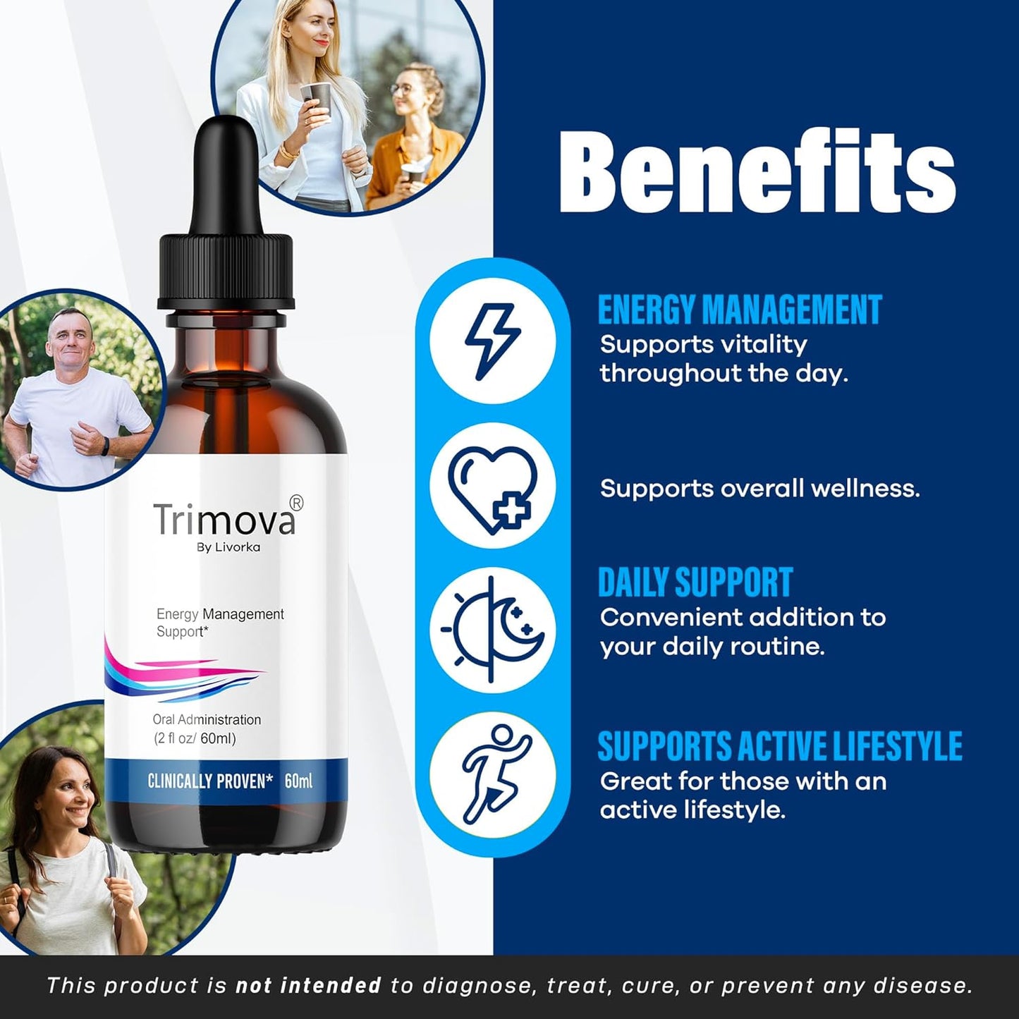 2 Bottles of LIVORKA Trimova Liquid Drops Advanced Formula for Metabolism Support, 60-Day Supply