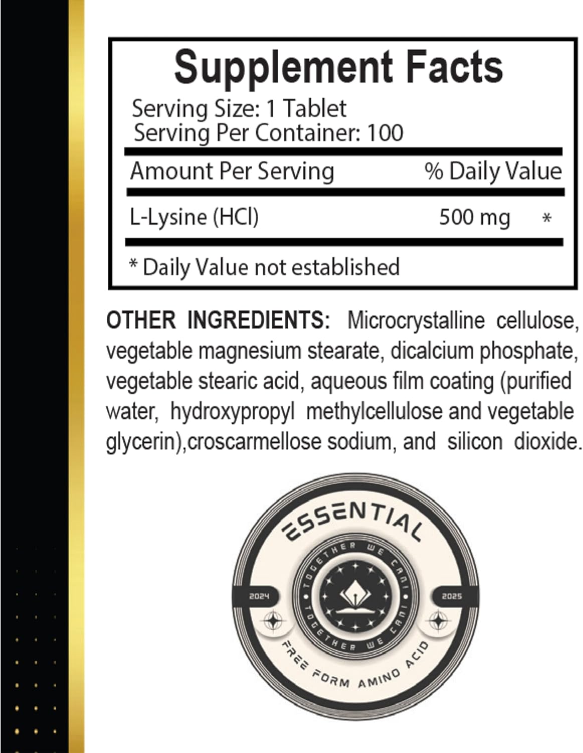 2 Bottles Olanta Trade Solution L-Lysine 500 Amino Acid Capsules for Immune Function & Energy Support - Menopause Supplements for Women, Post-Workout Recovery with Vitamins, Minerals & Herbs
