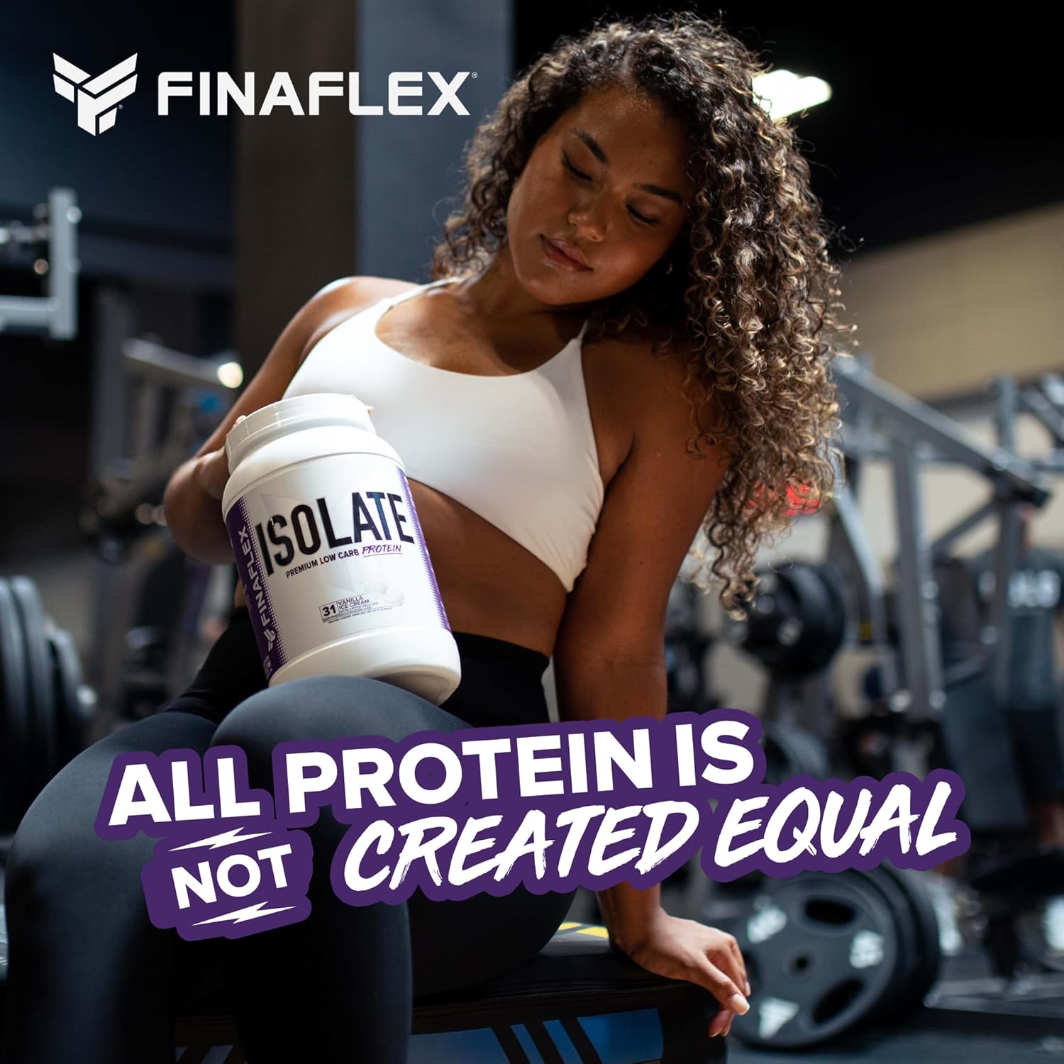 2 lb FINAFLEX Isolate Vanilla Ice Cream Protein Powder - 25g Protein Per Serving - Milkshake Taste - Sugar, Fat, Gluten Free - 31 Servings