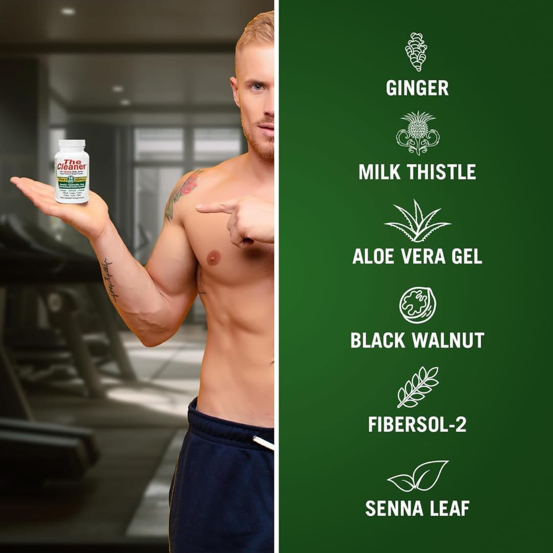 2 Pack CenturySystemsBrand The Cleaner Detox, 104 Vegetarian Capsules, 14-Day Internal Cleansing Formula for Men, Digestive Health Support