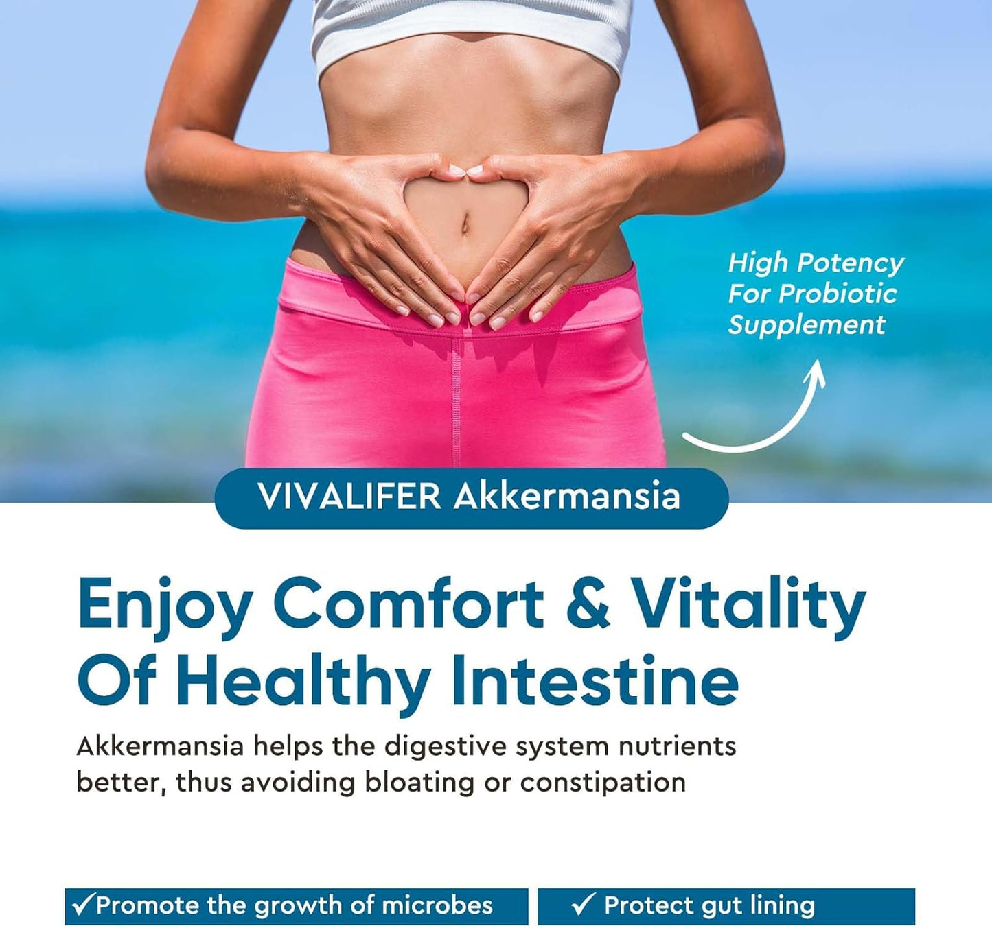 2 Pack DQQI 300 Billion AFU Akkermansia Probiotic Supplement, 120 Capsules - Supports Immune, Digestive & Overall Health, Increases GLP-1 Production for Men & Women