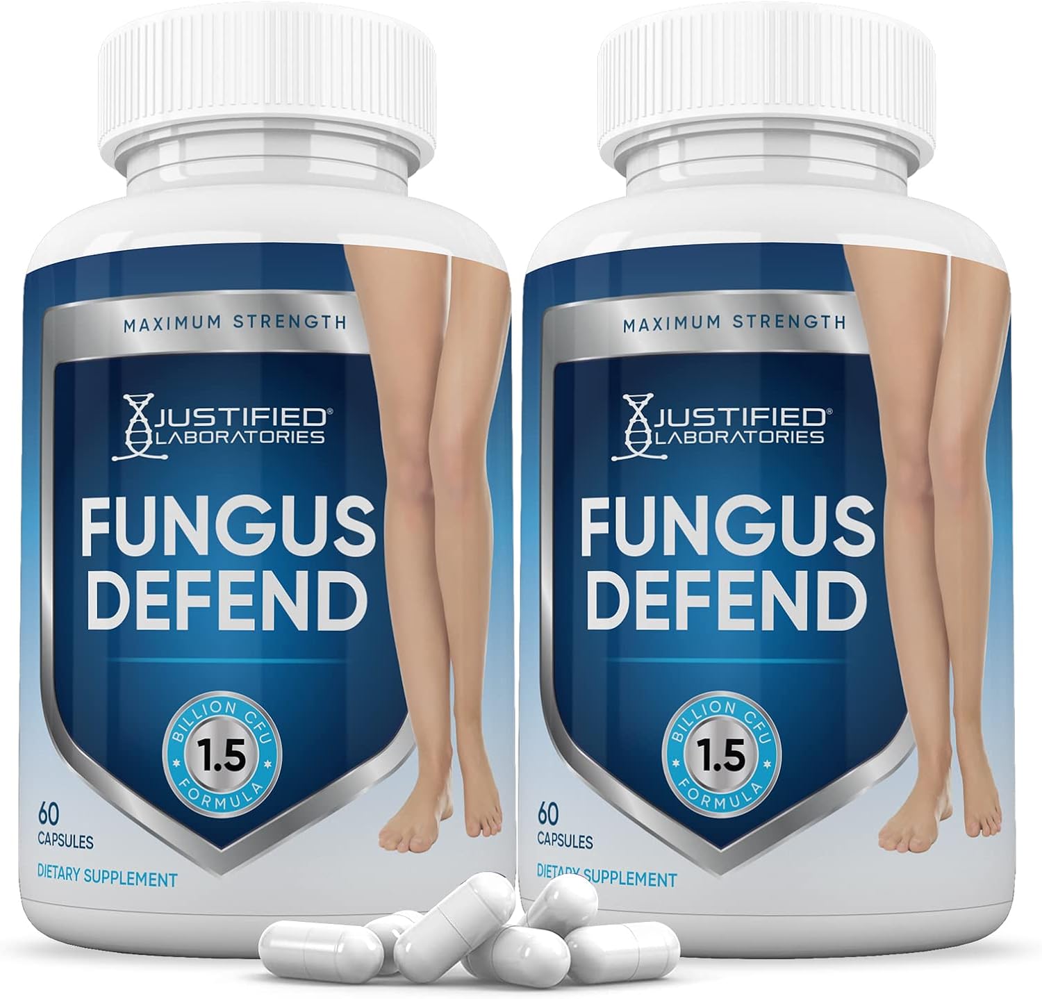 2 Pack Fungus Defend Probiotic Pills - 1.5 Billion CFU, 120 Capsules