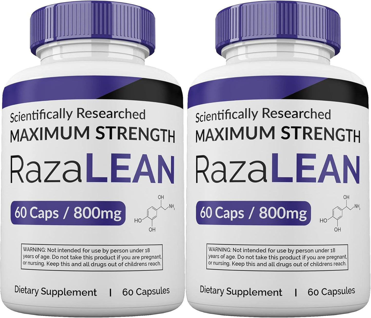 2 Pack Gold Nutra RazaLean Pills - Razalean Capsules, 2 Month Supply - USA Made