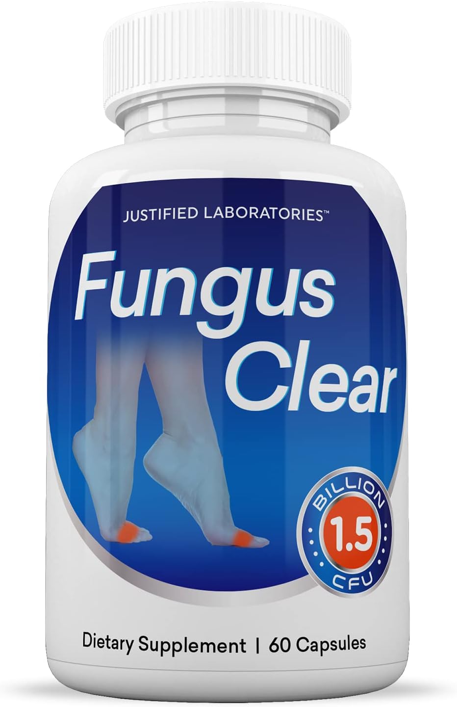 2 Pack Justified Laboratories Fungus Clear Probiotic Pills - 1.5 Billion CFU, 120 Capsules