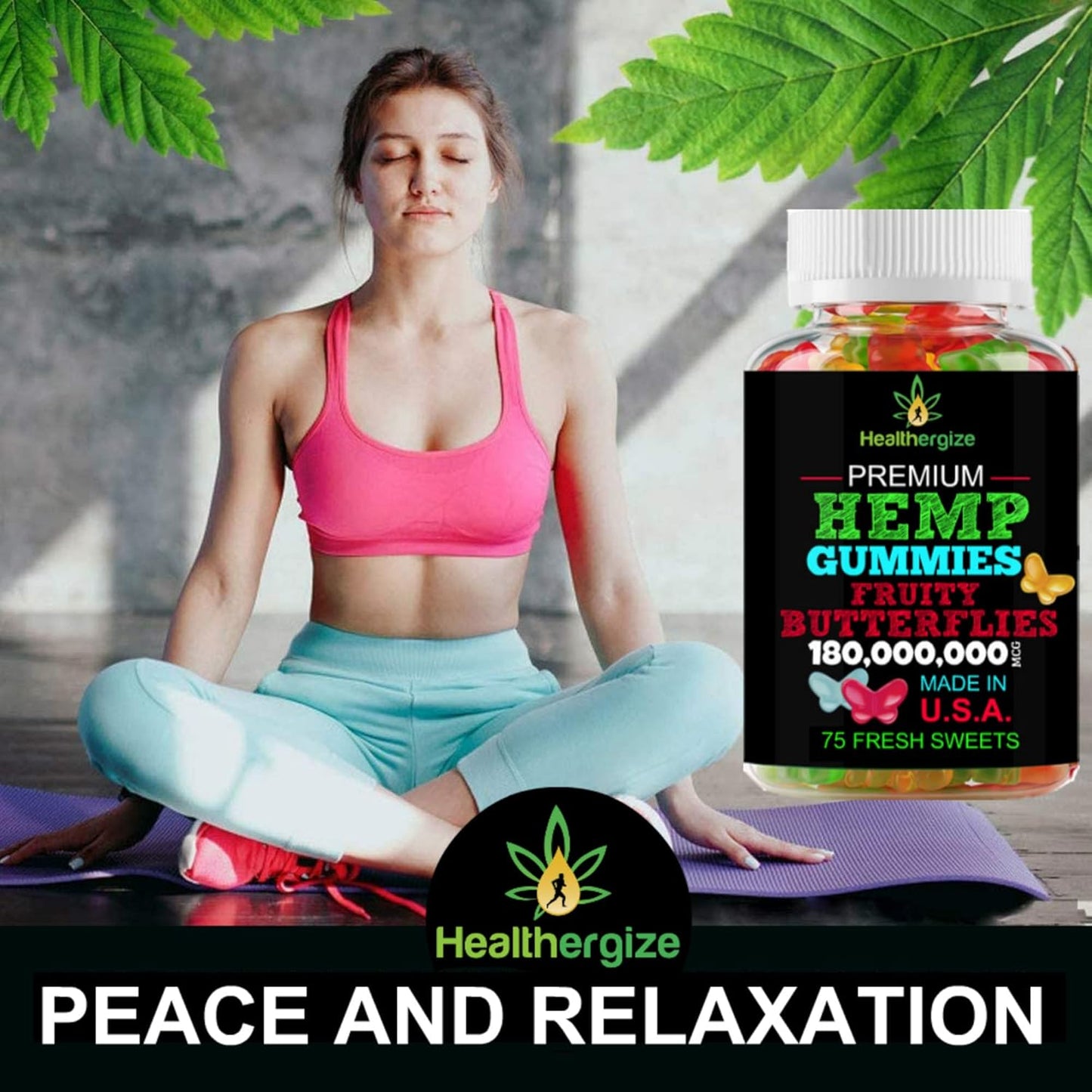 2-Pack metabolism booster Gummies for Sleep, Calm, and Relaxation - Fresh Butterflies and Delicious Peach Flavored - Natural metabolism booster Party with Anti-Inflammatory Benefits - Made in USA