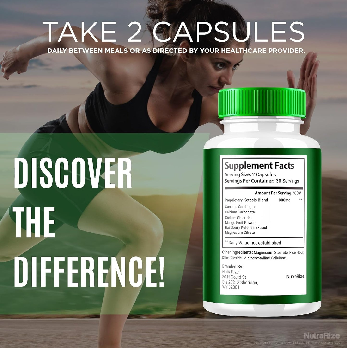 2 Pack NutraRize D-Fit Capsules - All Natural Keto Slimming Formula Supplement for Health & Fitness Goals - Premium DFit Detox Pills (120 Capsules)