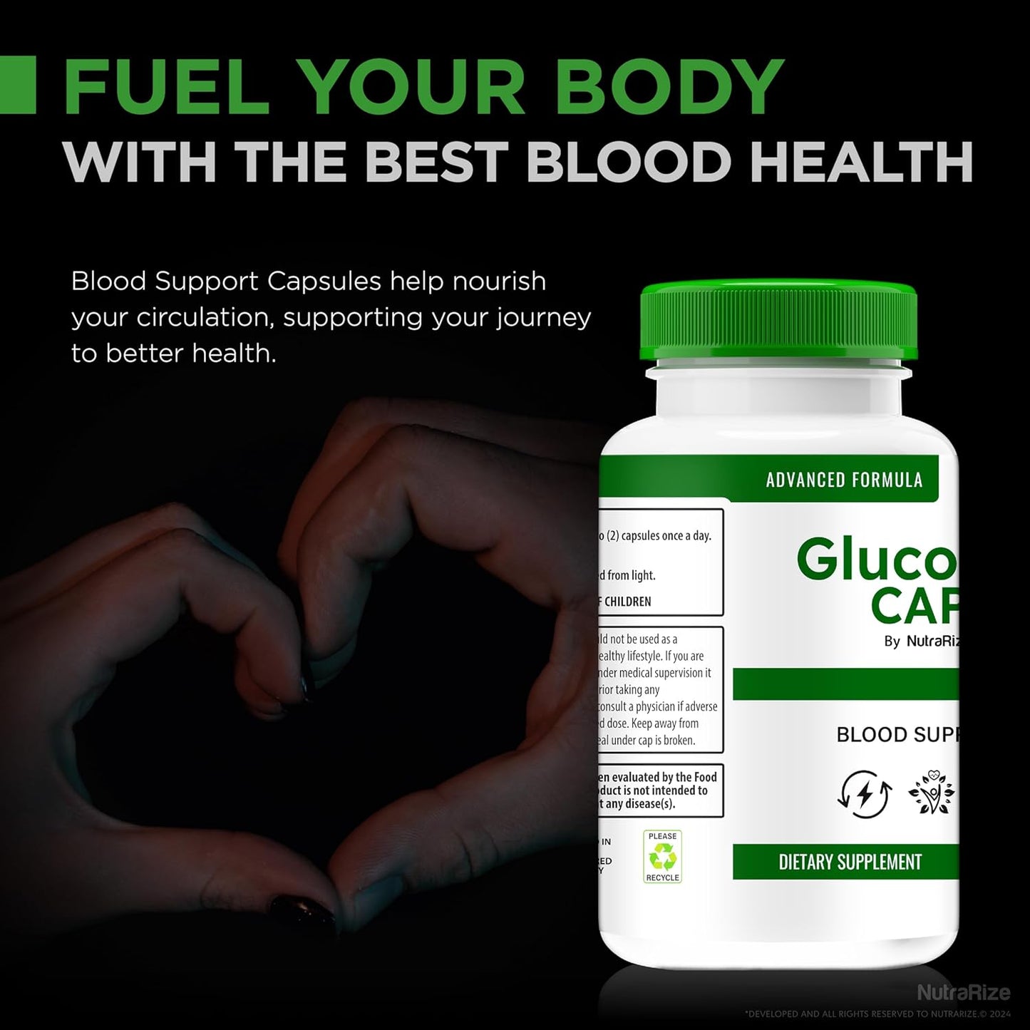 2 Pack NutraRize Gluco NullCaps: Official Formula for Stable Energy Levels & Overall Health - Natural Blood Vessel Cleaner & Glyco Optimizer (120 Caps)