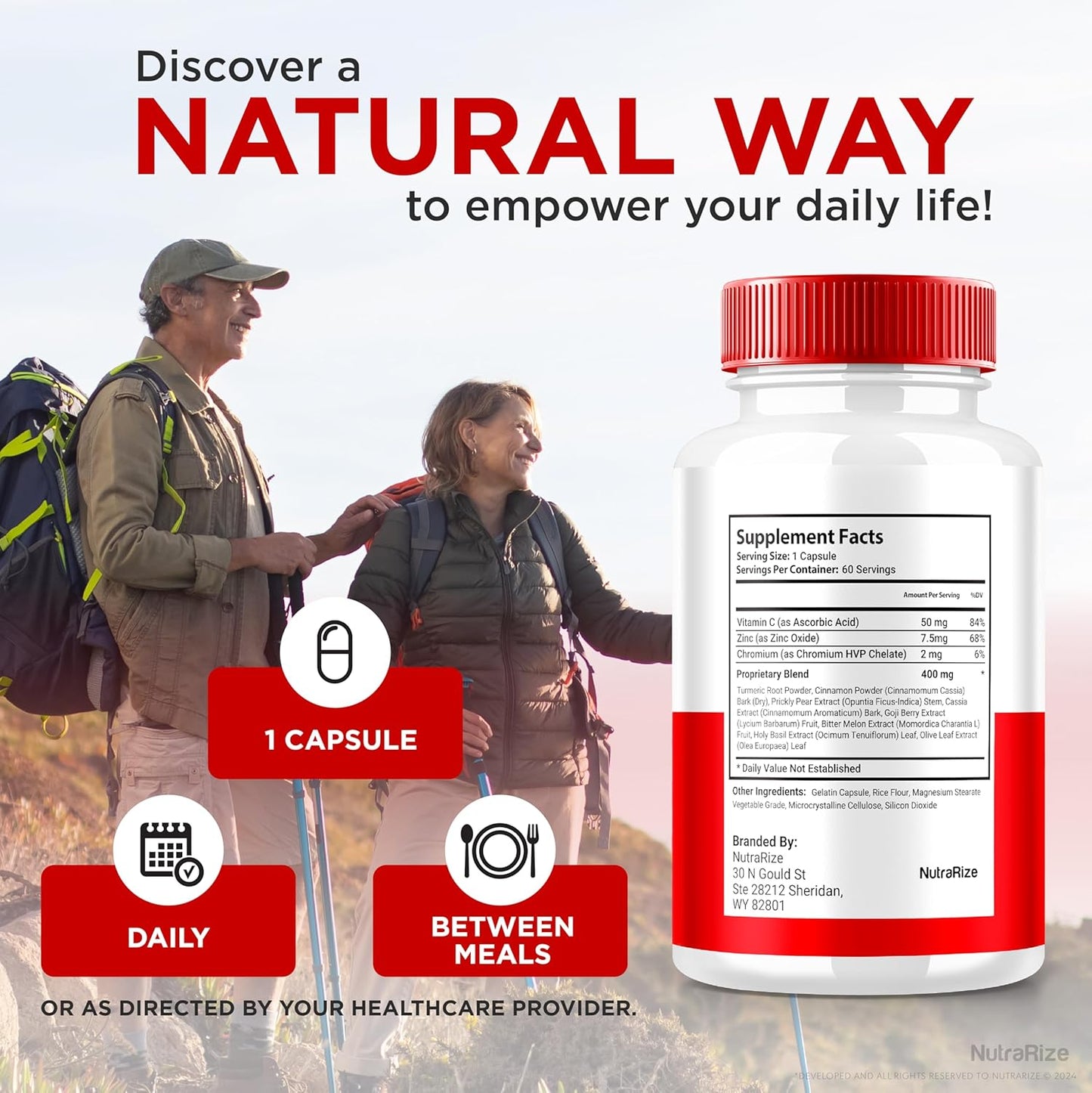 2 Pack NutraRize Glynovax Pills - Glycogen Support Formula for Stable Levels - All Natural Supplement (120 Capsules)