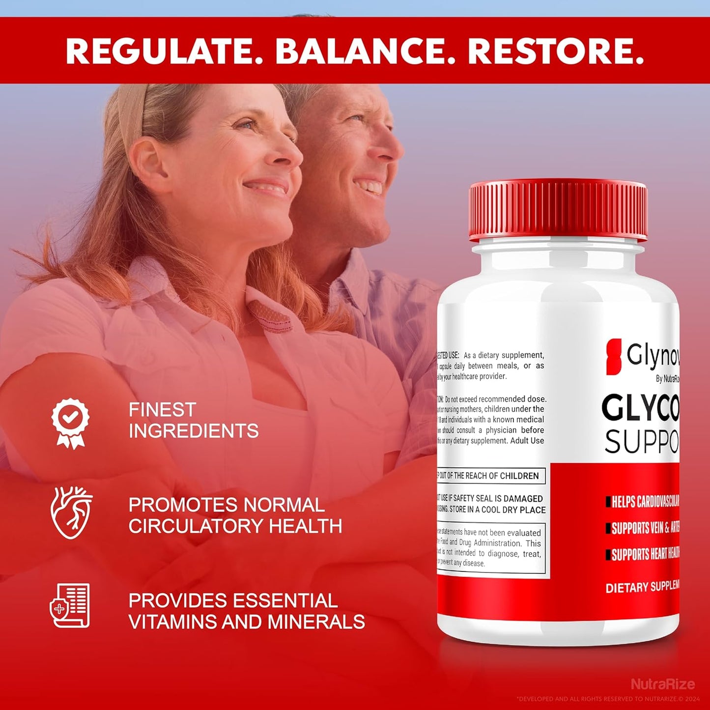 2 Pack NutraRize Glynovax Pills - Glycogen Support Formula for Stable Levels - All Natural Supplement (120 Capsules)
