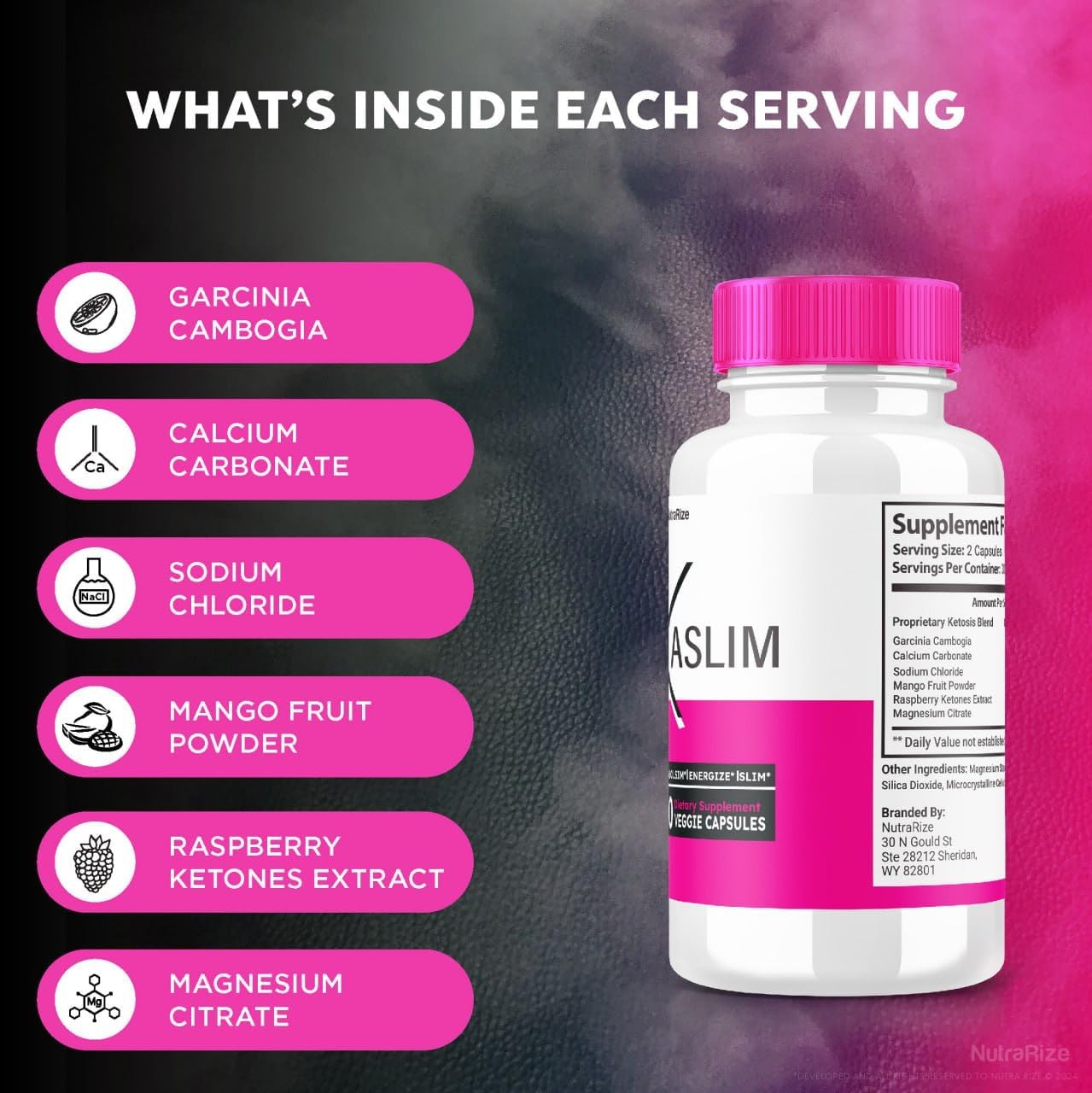 2 Pack NutraRize Nexaslim Capsules - Metabolism Booster for Advanced Slimming Formula - Target Belly Fat with Natural Ingredients - Nexa Slim Review (120 Capsules)