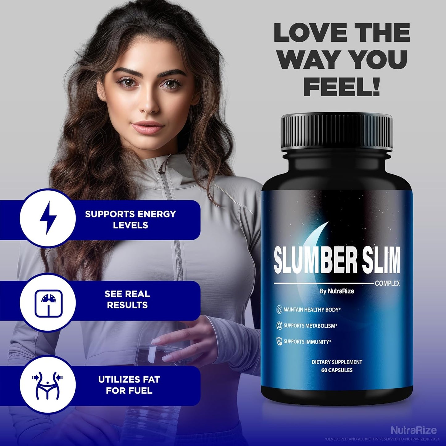 2 Pack NutraRize Slumber Slim Slimming Formula Pills - Official SlumberSlim Complex Formula for Fitness & Wellness - Premium All Natural Keto Capsules with Great Reviews (120 Capsules)