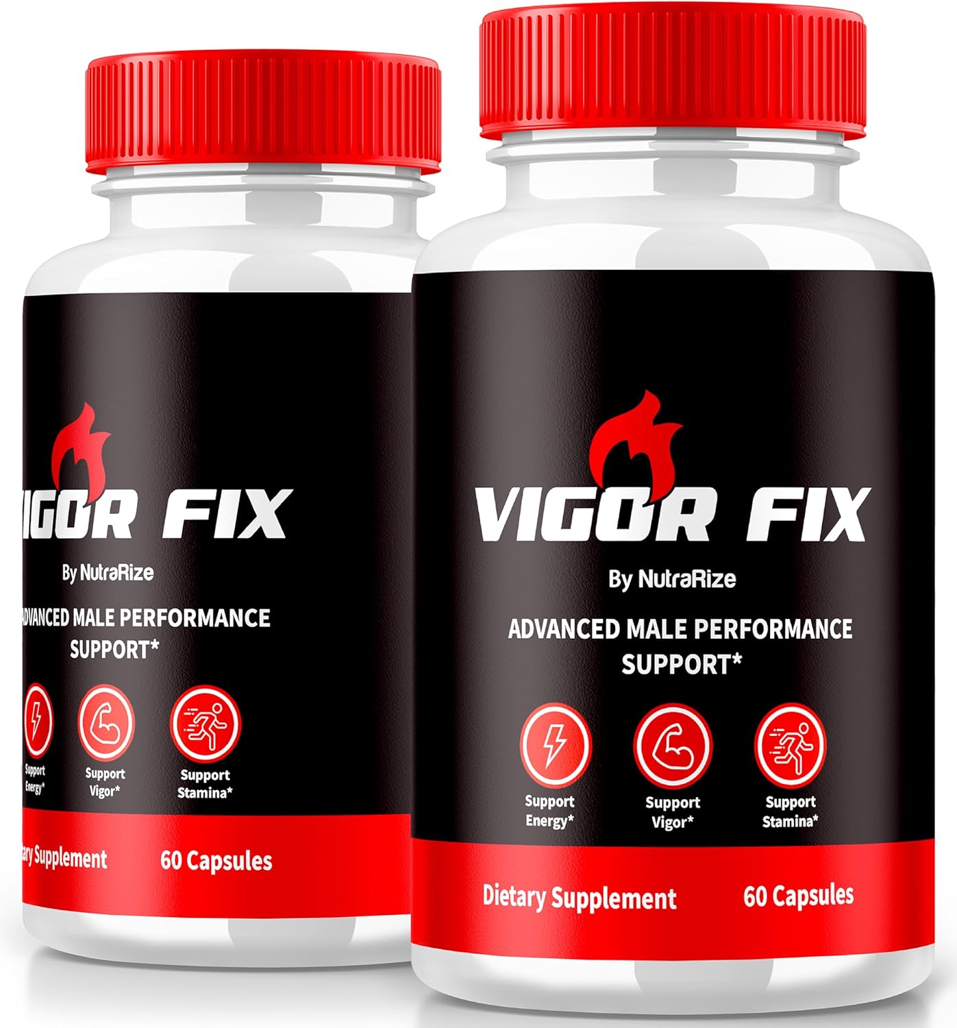 2 Pack NutraRize Vigor Fix Male Supplement - Daily Nutrition Capsules for Confidence, Energy, and Overall Health - 120 Capsules