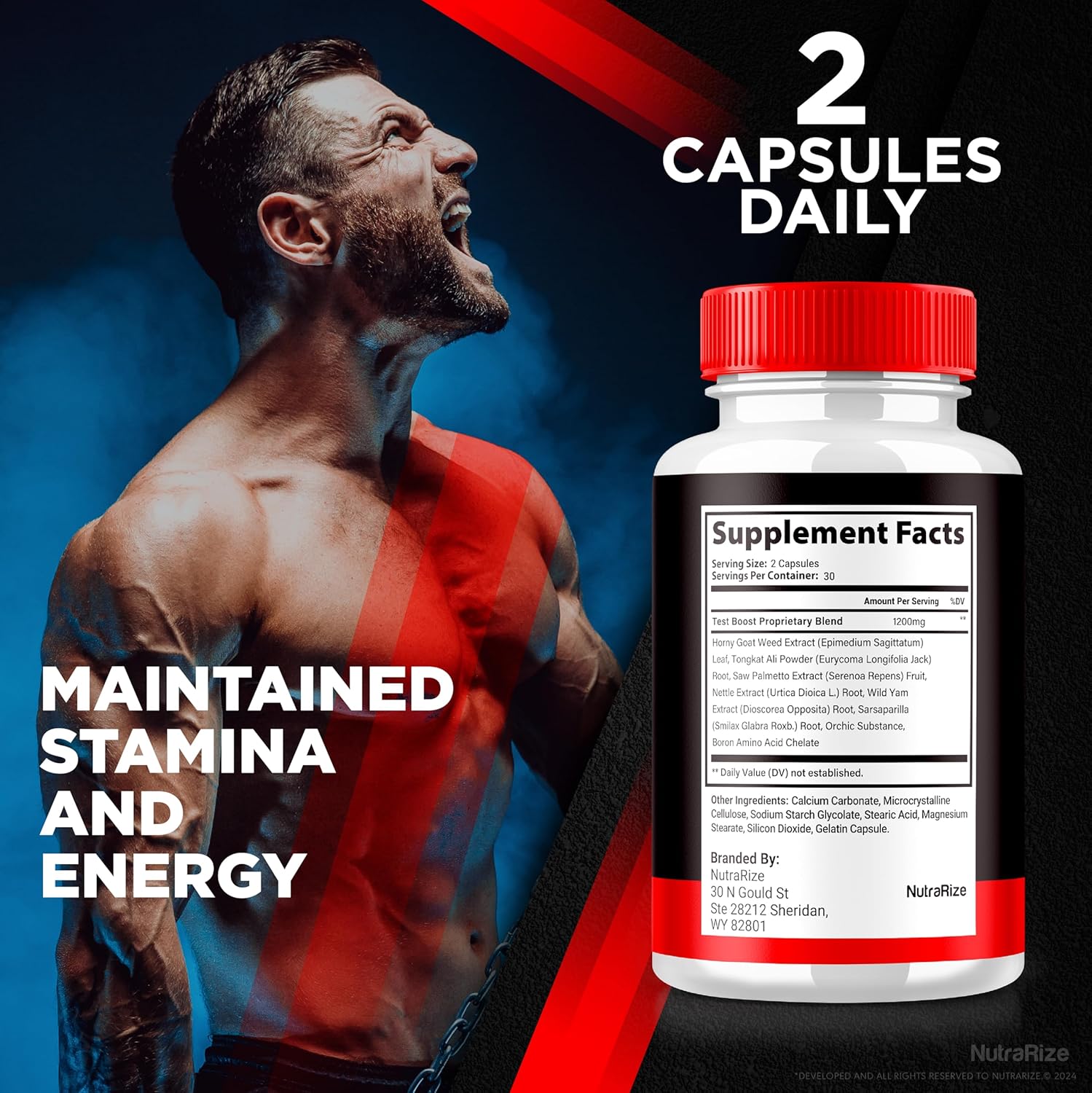 2 Pack NutraRize Vigor Fix Male Supplement - Daily Nutrition Capsules for Confidence, Energy, and Overall Health - 120 Capsules