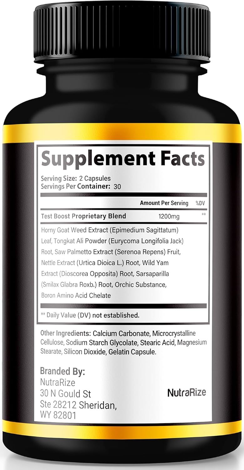 2 Pack NutraRize Vigor Force for Men Capsules - High Performance Male Dietary Supplement for Overall Health and Wellness - 120 Capsules
