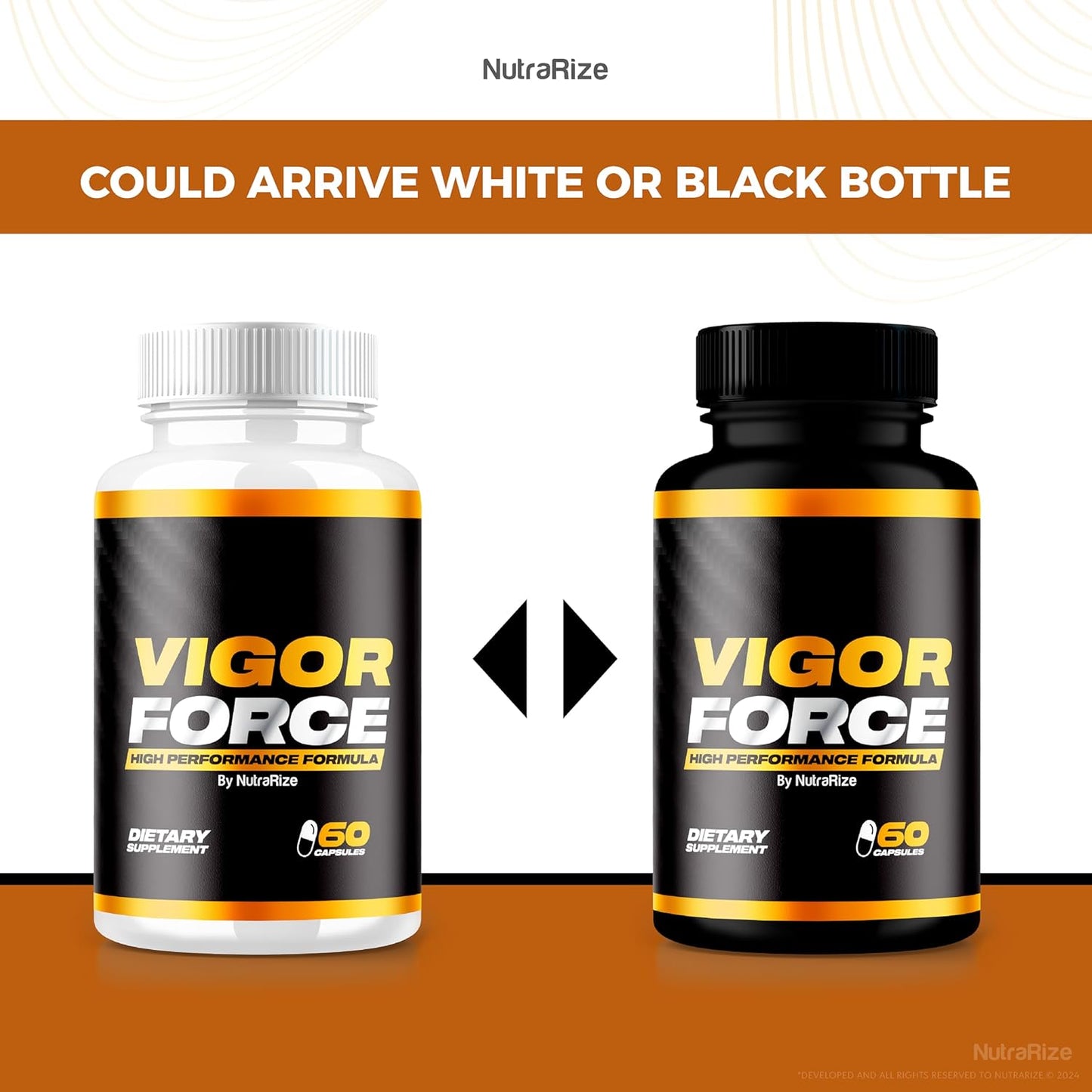 2 Pack NutraRize Vigor Force for Men Capsules - High Performance Male Dietary Supplement for Overall Health and Wellness - 120 Capsules