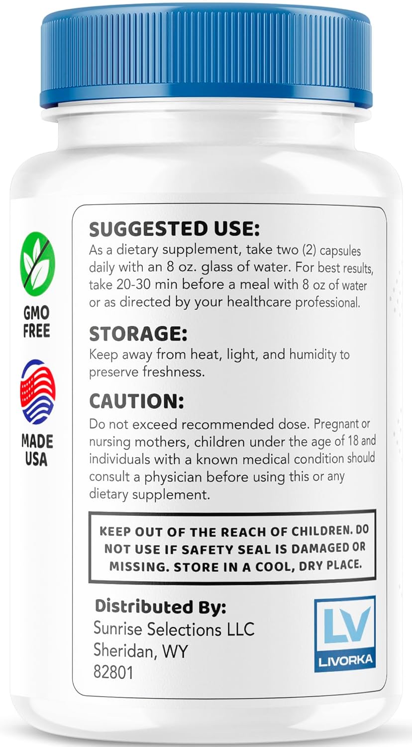 2 Pack of LIVORKA OcuRenew Capsules for Eye Vision and Focus - All Natural Advanced Formula, 120 Capsules for 2 Months - Reviews Included