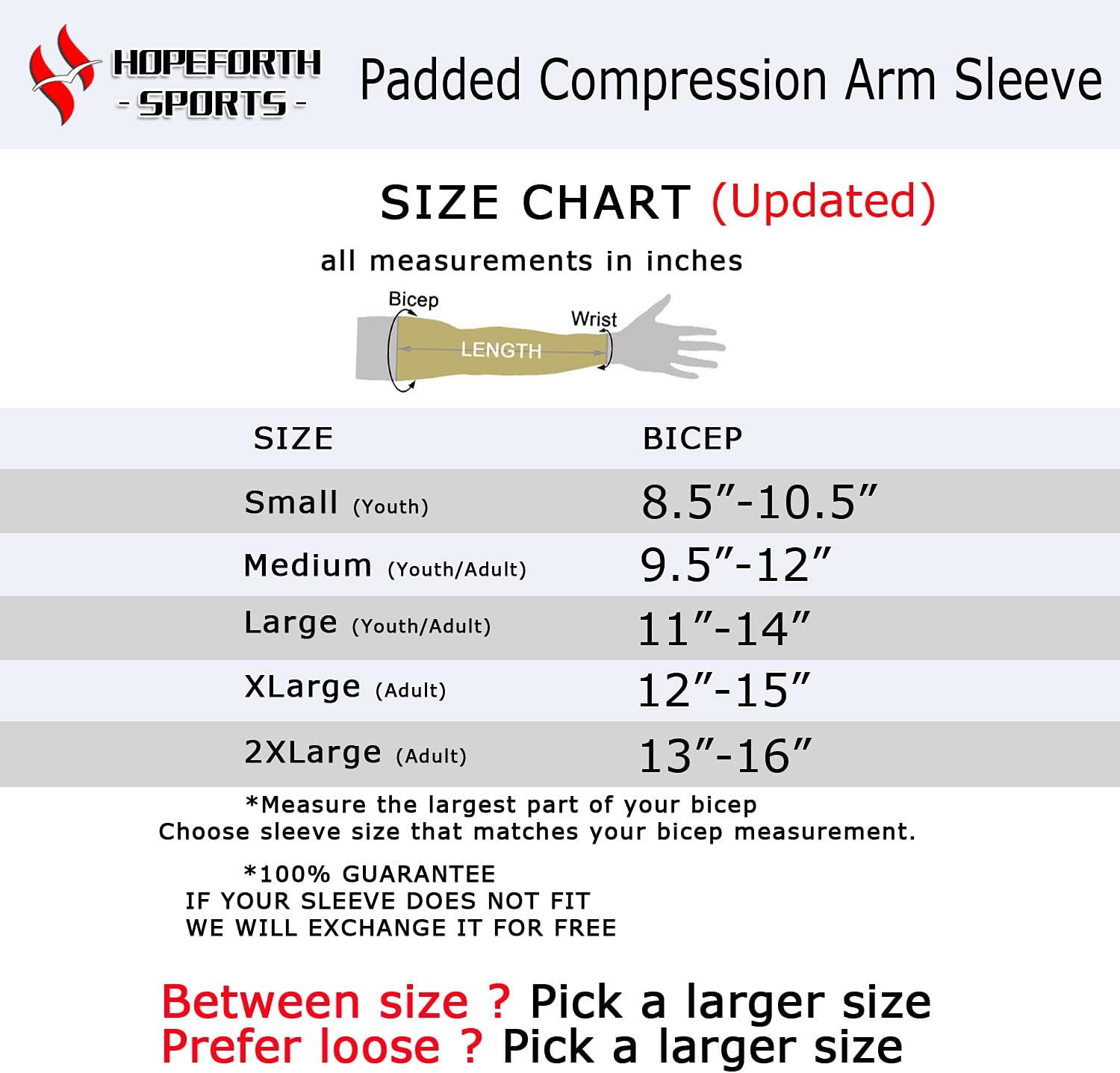 2 Pack Padded Elbow Sleeves for Compression Arm Support by HOPEFORTH