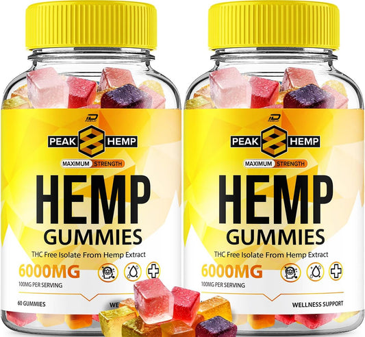 2 Pack Peak 8 metabolism booster Gummies with metabolism booster Seed Extract - Natural Tinnitus Herbal Supplement for Health and Wellness Support - 120 Gummies