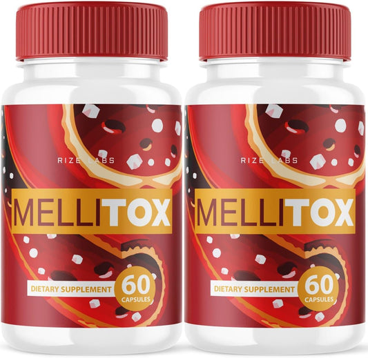 (2 Pack) Rize Labs MelliTox Capsules - Maximum Strength Formula for Healthy Cell Detox - 120 Capsules