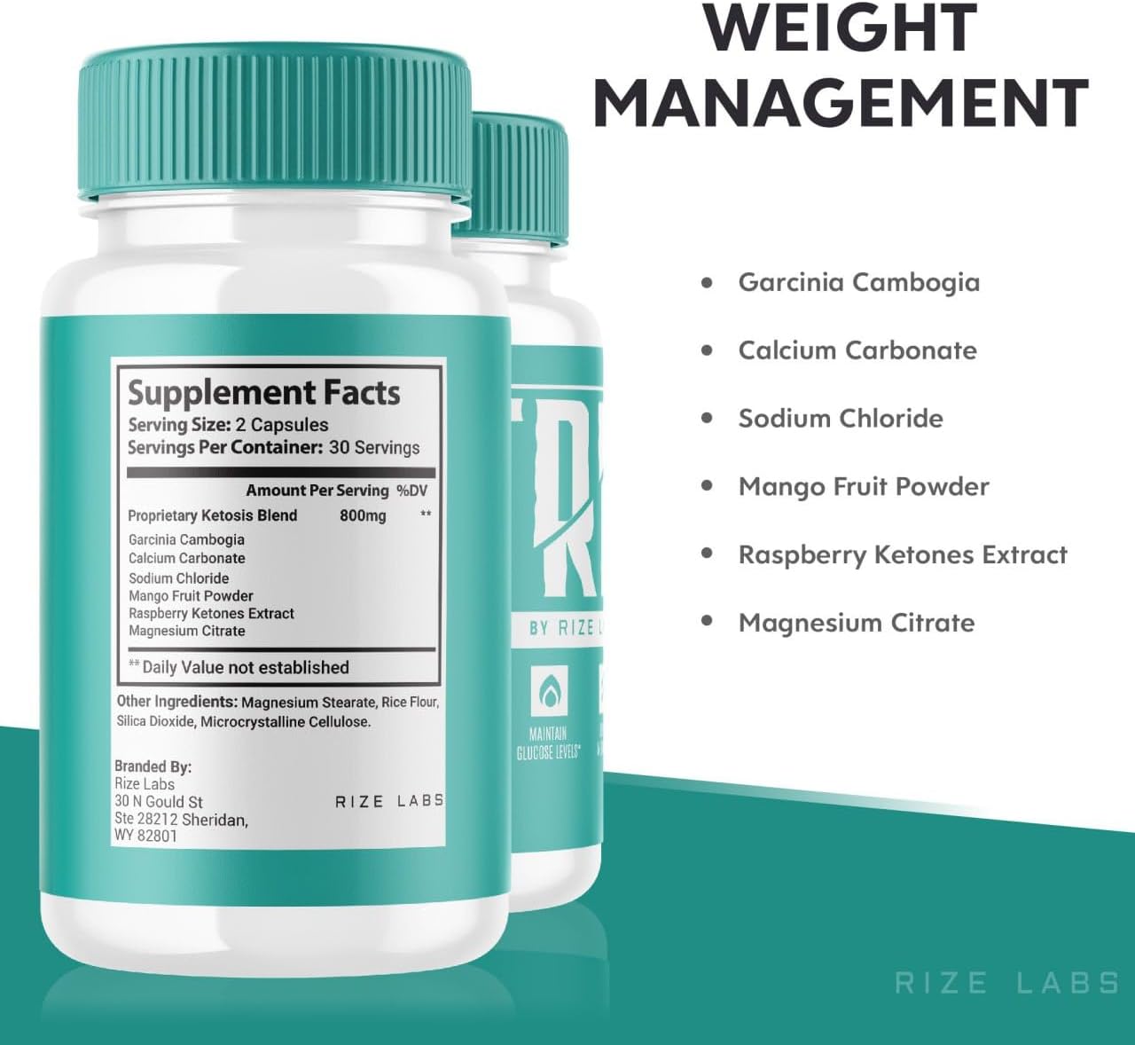 (2 Pack) Rize Labs Trim Supplement for Advanced Slimming Formula - Curated Trim Capsules for Sculpted Physique - 120 Capsules