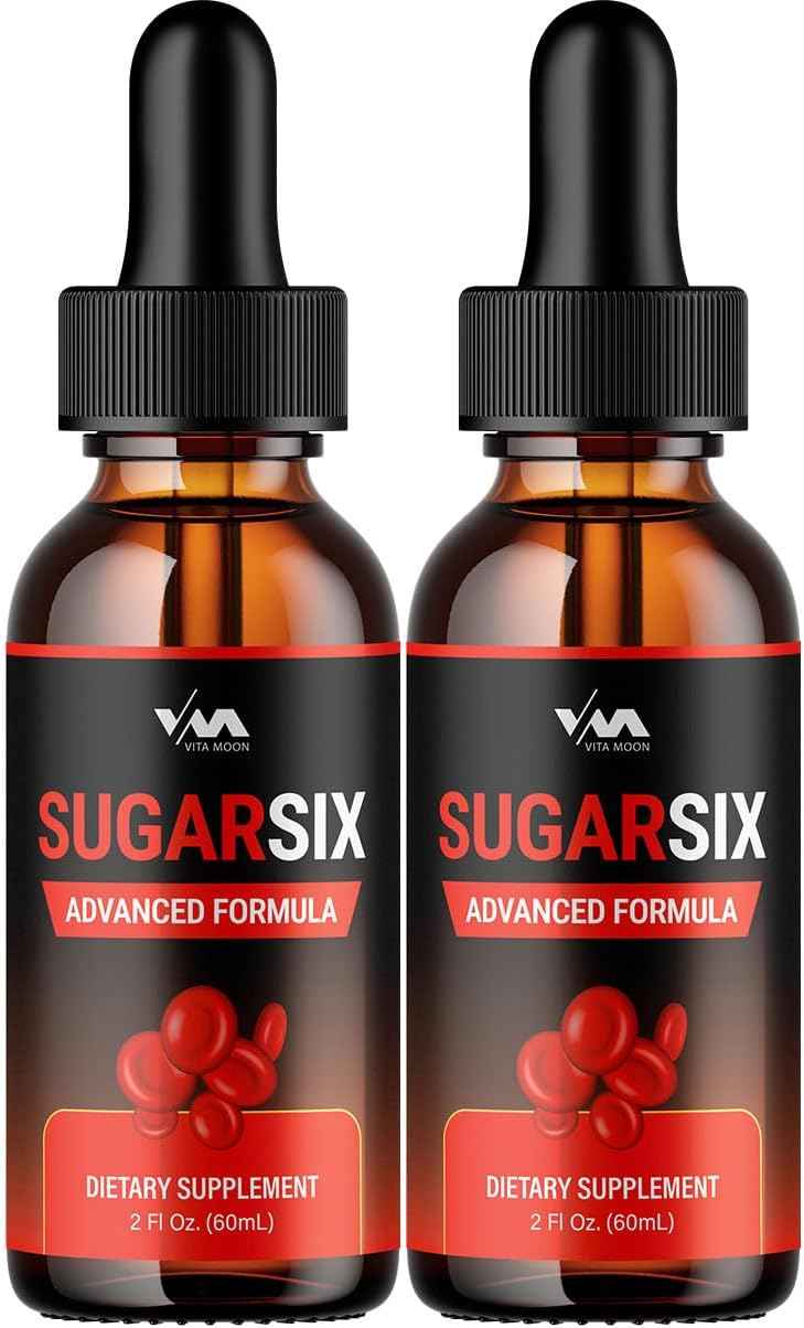 (2 Pack) SugarSix Drop Healthy Vitamin Support Supplement - Sugar Six Advanced Formula, Sugar Six 24 Hour Liquid, SugarSix Energy and Extra Strength Reviews, 2 Month Supply