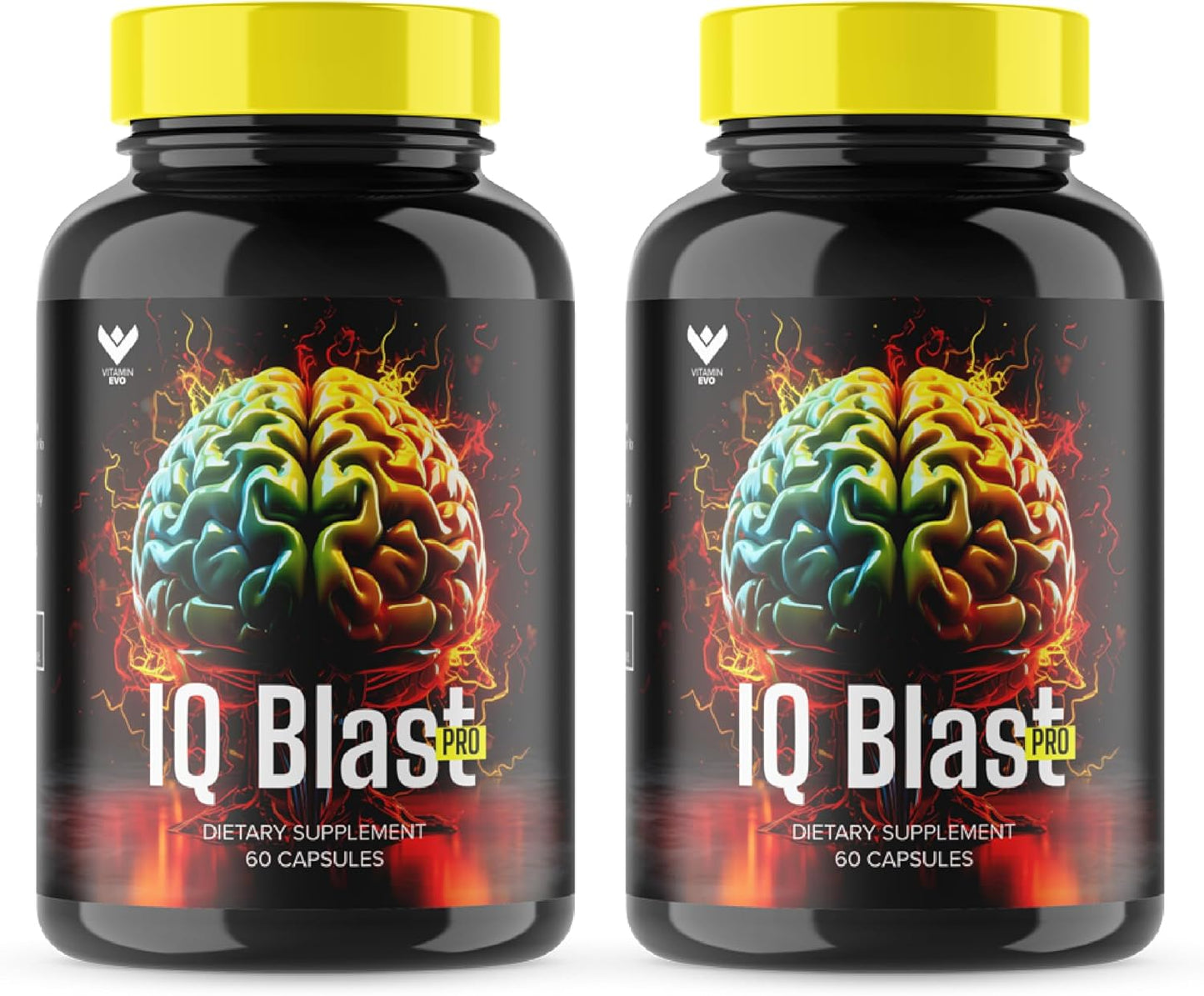 2 Pack Vitamin Evo IQ Blast Pro Nootropic Capsules for Optimal Cognitive Function and Mental Clarity - 120 Ct
