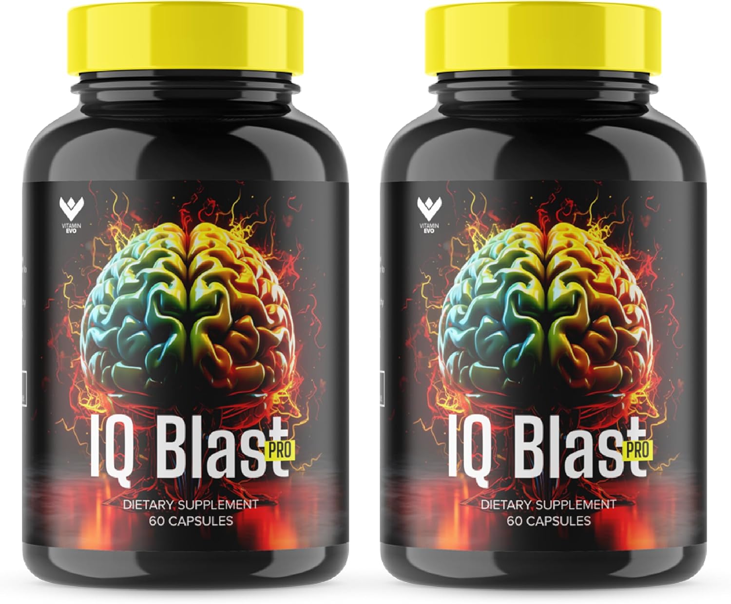 2 Pack Vitamin Evo IQ Blast Pro Nootropic Capsules for Optimal Cognitive Function and Mental Clarity - 120 Ct