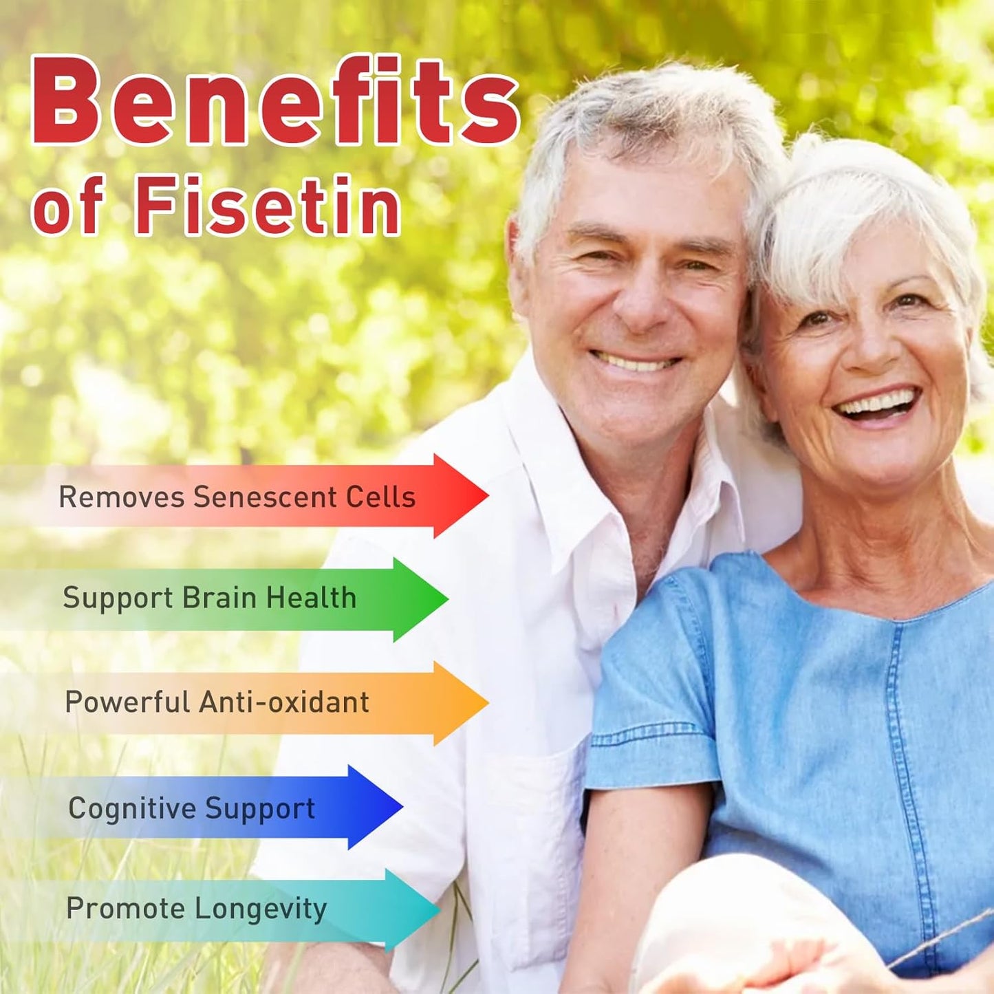2000mg Fisetin Supplement for Healthy Aging, Skin, Brain - Soy Free, Vegetarian - 60 Softgels