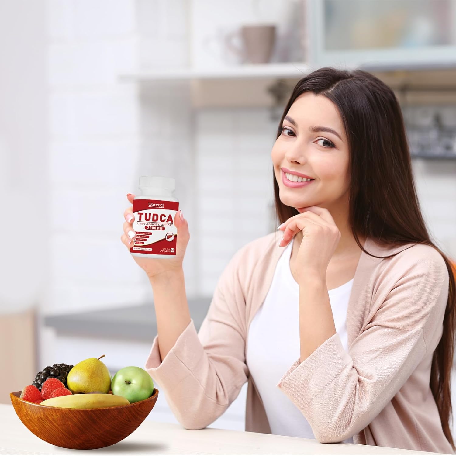 2200MG Uarcool TUDCA Liver Support Supplement with OX Bile & Digestive Enzymes - Non-GMO, Gluten Free - 180 Softgels