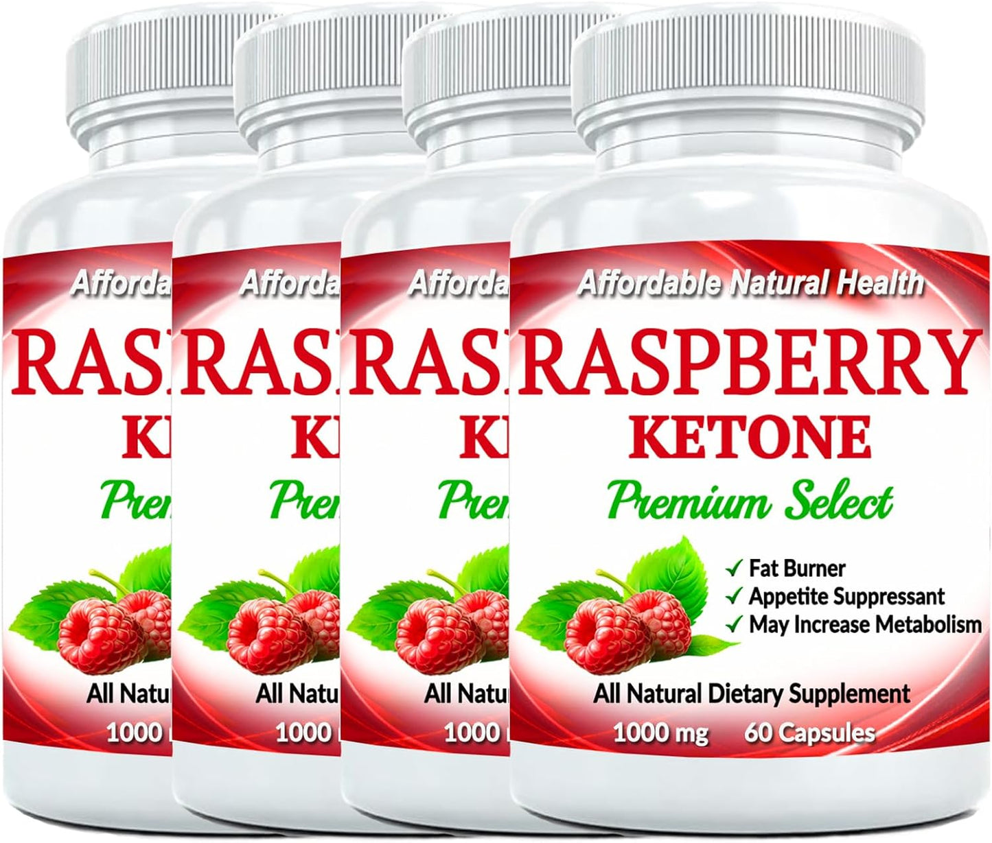 240 Capsules of Heaven's Gate Raspberry Ketone - 1000mg All-Natural Supplement, Non-GMO, 8 Month Supply for Active Lifestyle
