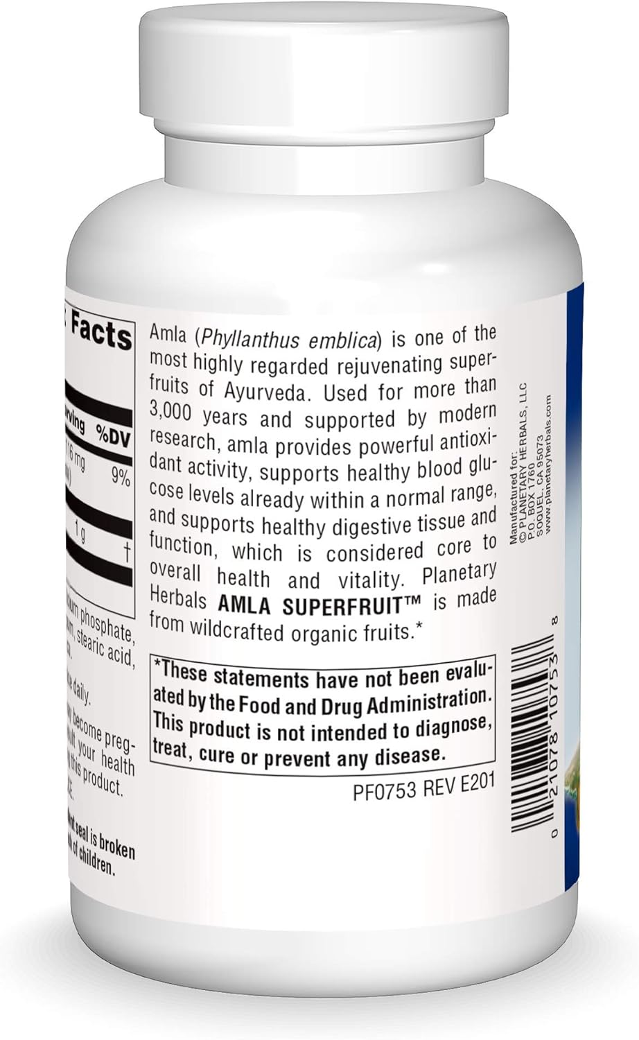 240 Count Planetary Herbals Amla Super Fruit Rejuvenating Antioxidant Supplement