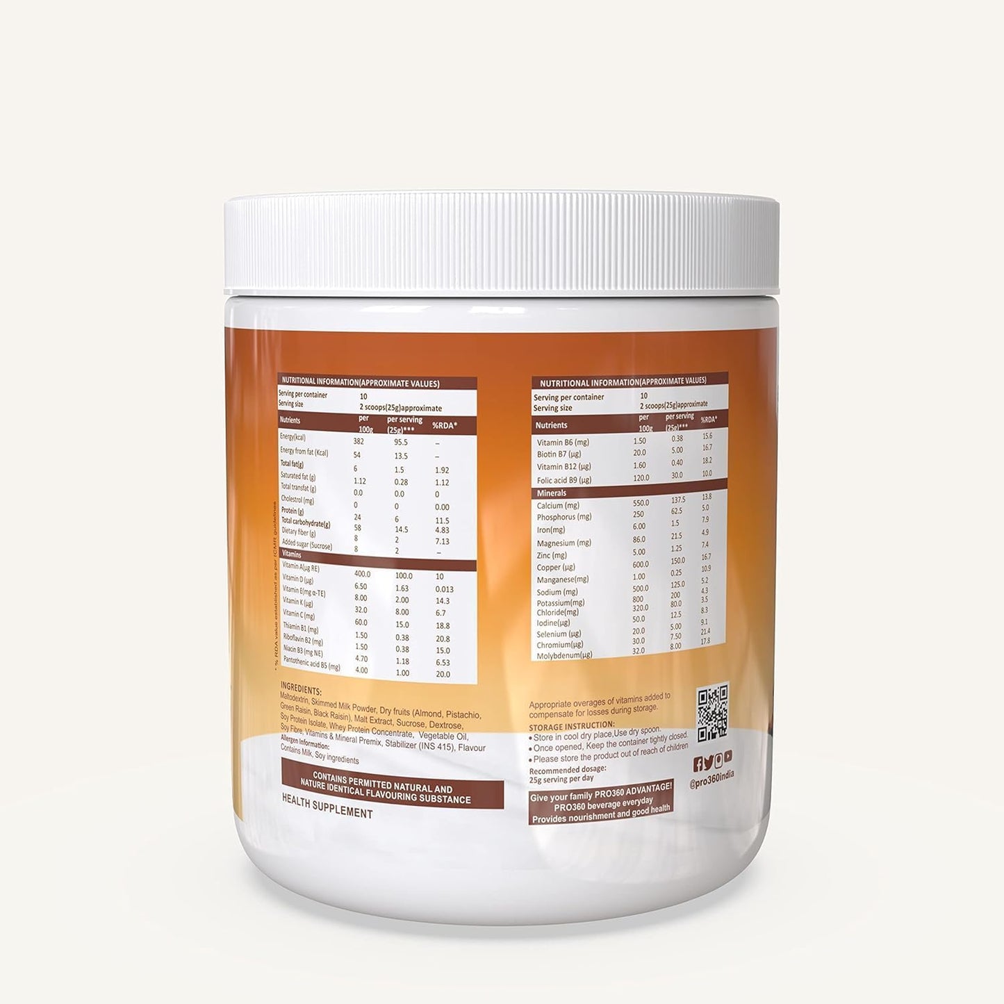 250g Pack of Dry Fruits Protein Powder with Immunity Boosting Zinc, Vitamin C, and Vitamin D - Natural Ingredients