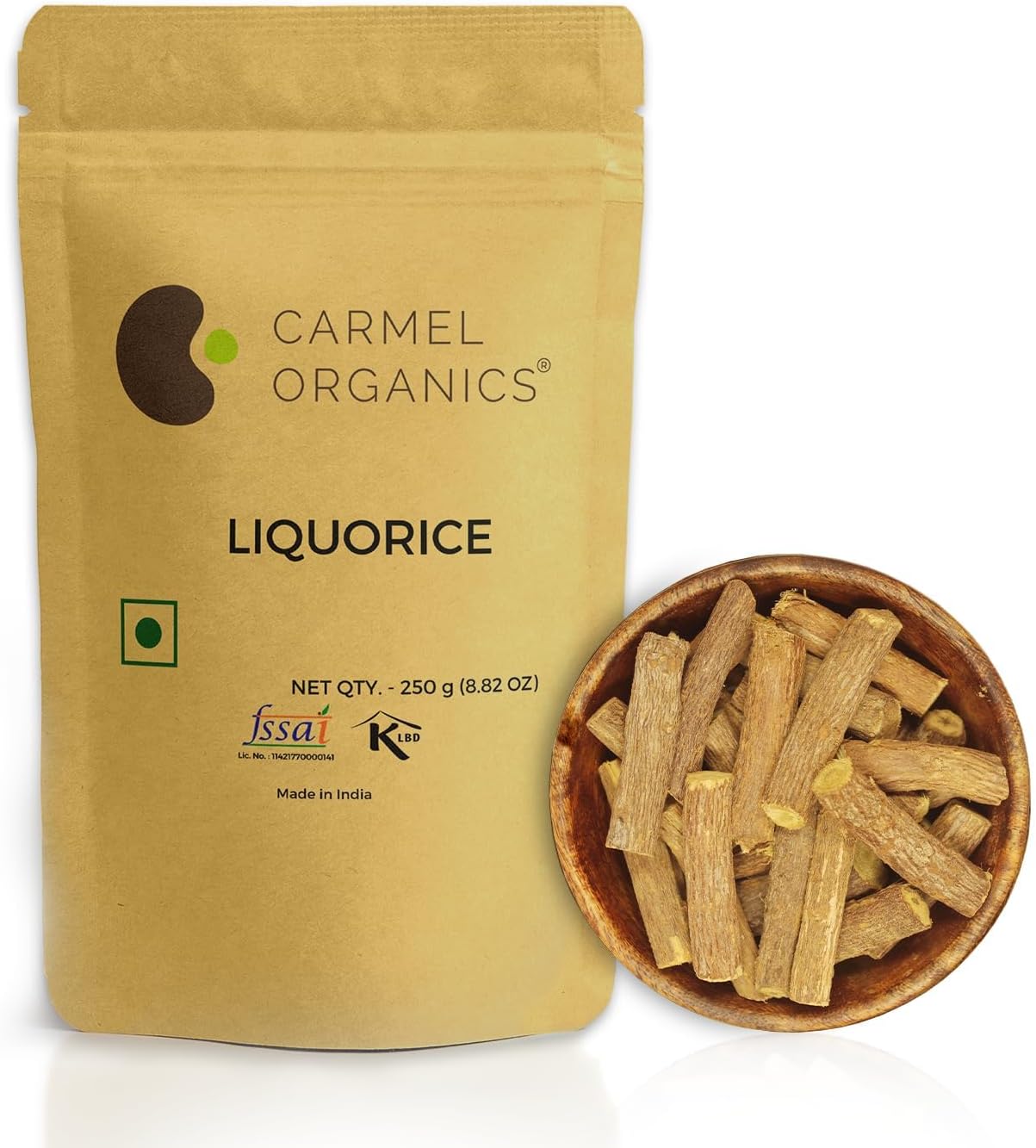 250g Whole Mulethi Root for Health, Skin, Hair | Glycyrrhiza glabra | Atimadhuram | No Preservatives