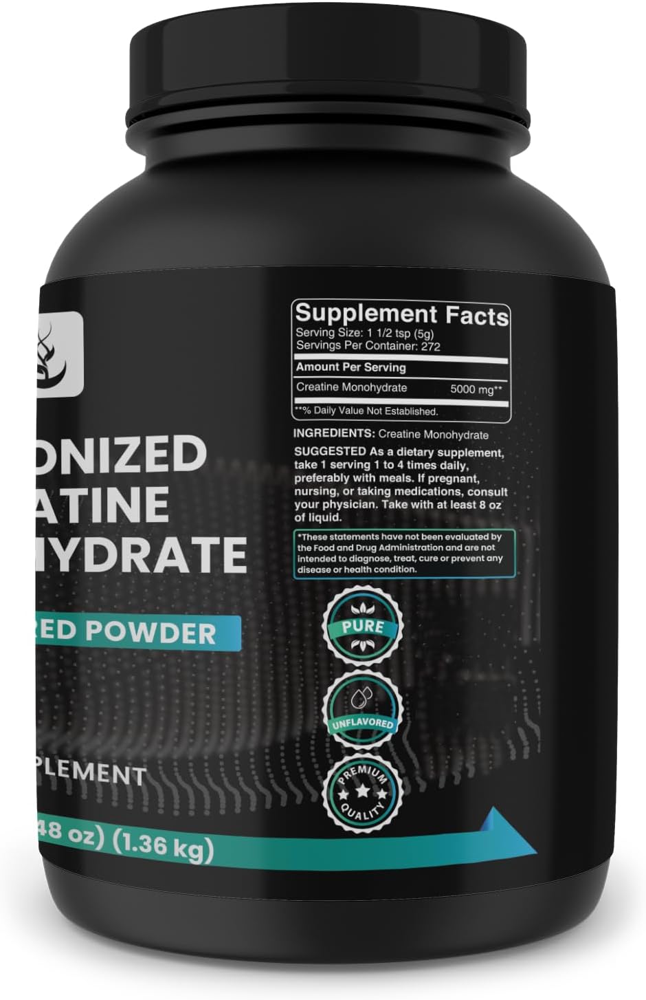 270 Servings of Micronized Creatine Monohydrate with Pure Original Ingredients, No Fillers, Unflavored