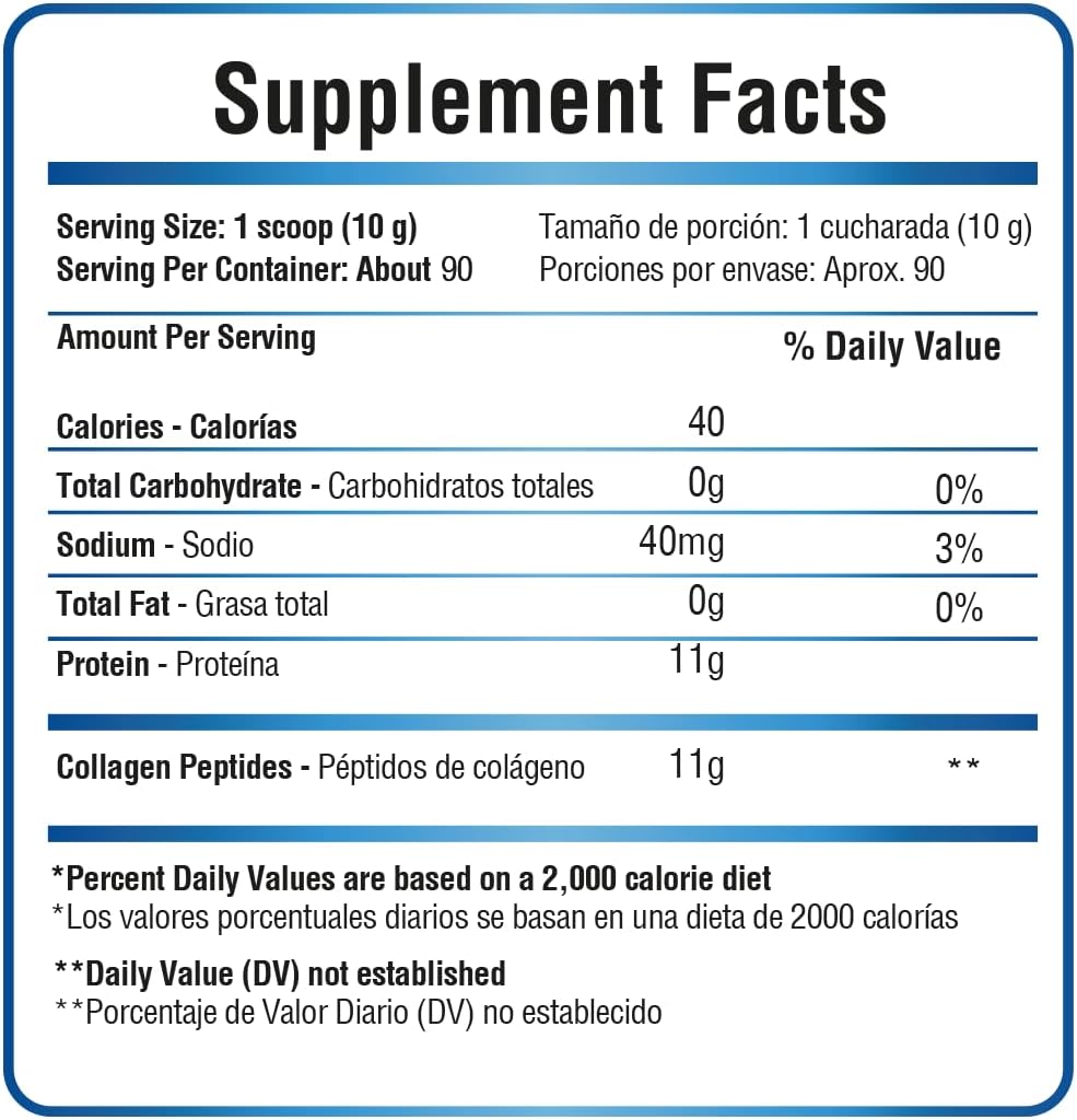 2lb Grass-Fed Collagen Peptides Powder - Hydrolyzed, Unflavored - Colageno Hidrolizado - MOMOF4TRANSFORM