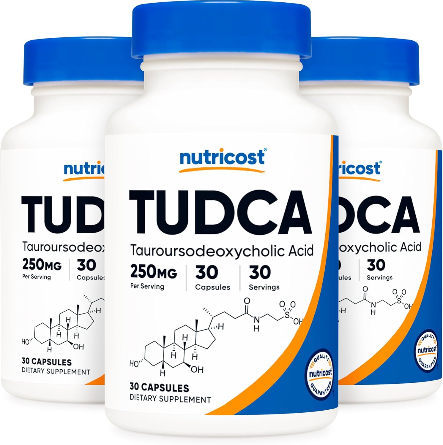3 Bottles of Nutricost Tudca 250mg, 30 Capsules - Liver Health Support Supplement