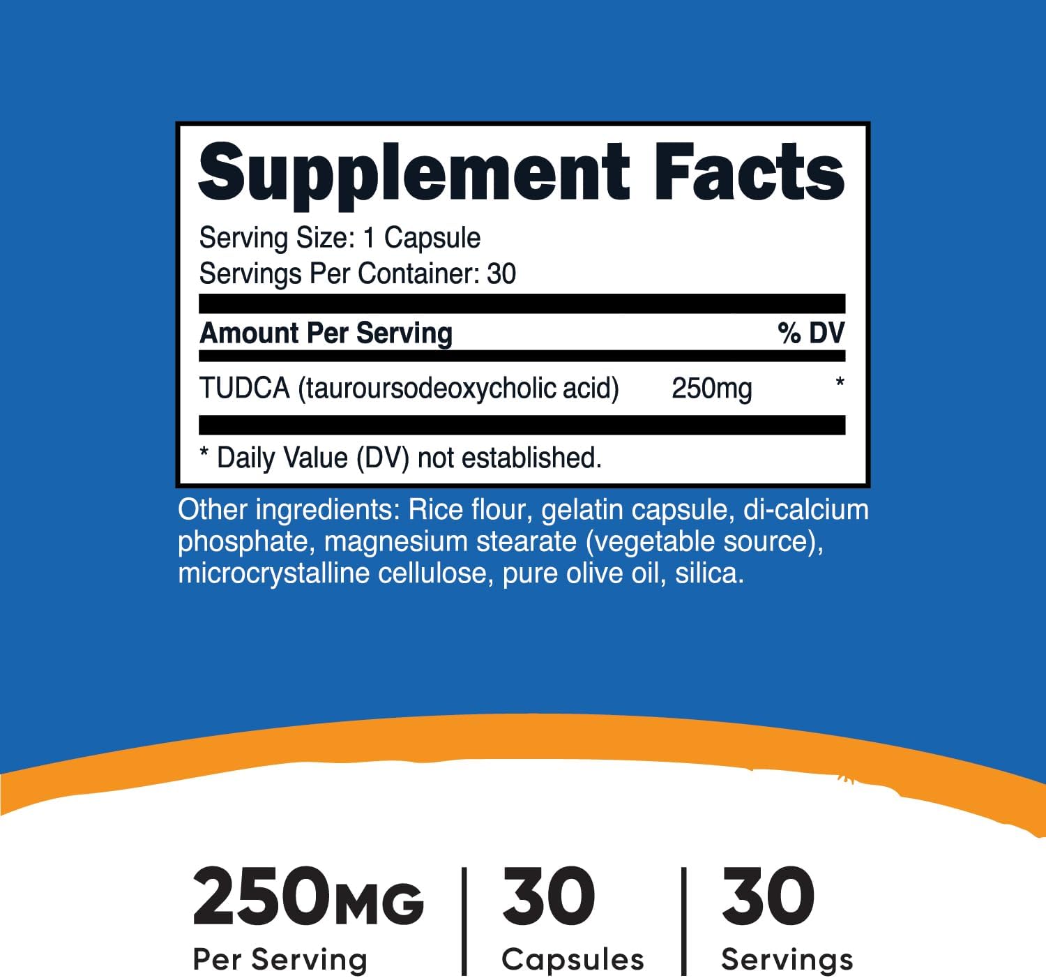 3 Bottles of Nutricost Tudca 250mg, 30 Capsules - Liver Health Support Supplement