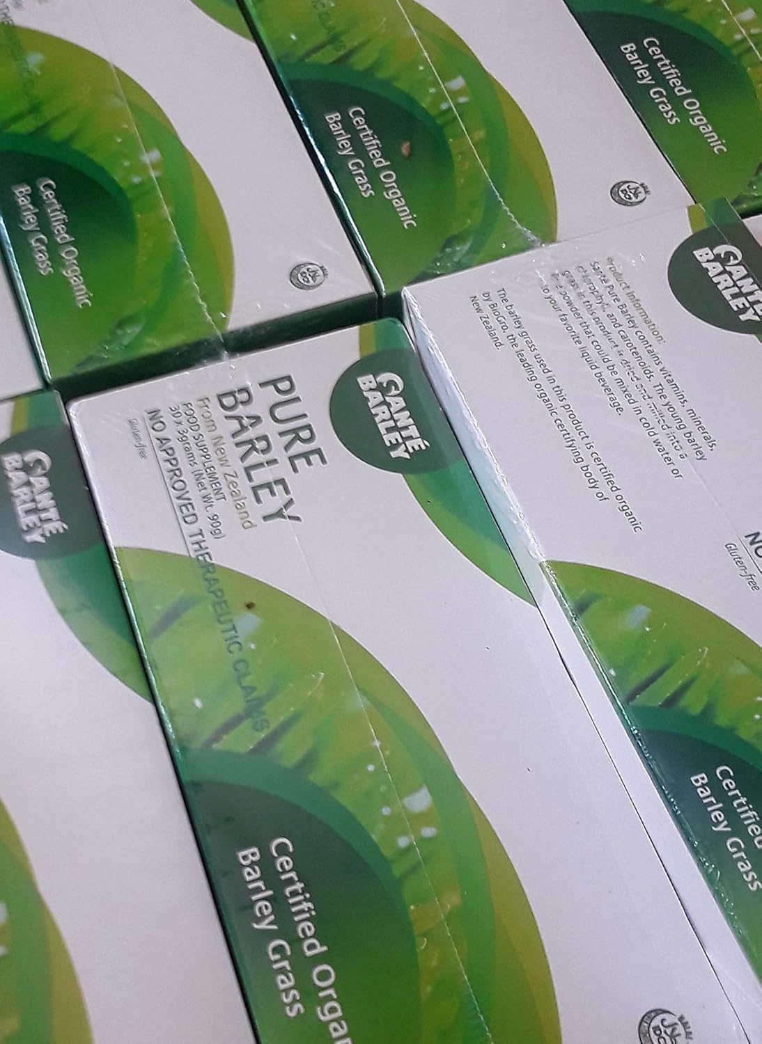 3 Boxes of Sante Pure Barley with Stevia - New Zealand Blend - Large Box 30 Sachets Total 90g