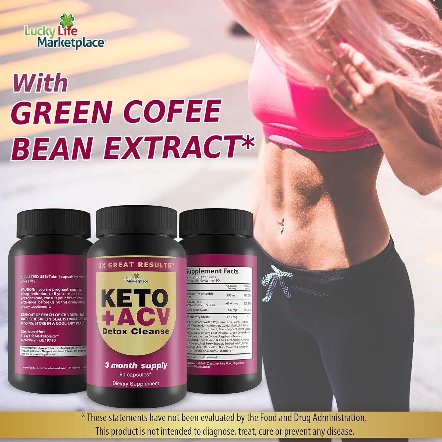 3 Month Supply Keto + ACV Detox Cleanse for Body & Colon - Advanced Formula with Fiber for Digestion & Immune Health - Achieve Great Results