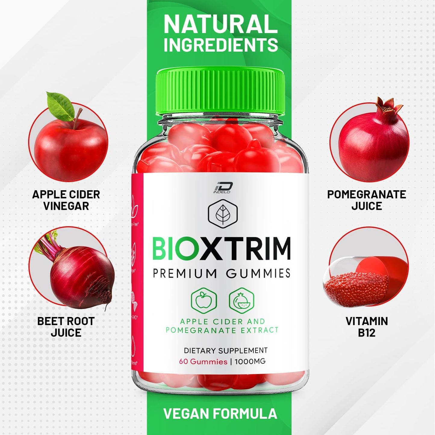 3 Pack BioXtrim ACV Gummies with Bio X Trim Keto and Apple Cider Vinegar - 1000MG, Vitamin B12, Reviews - 180 Gummies