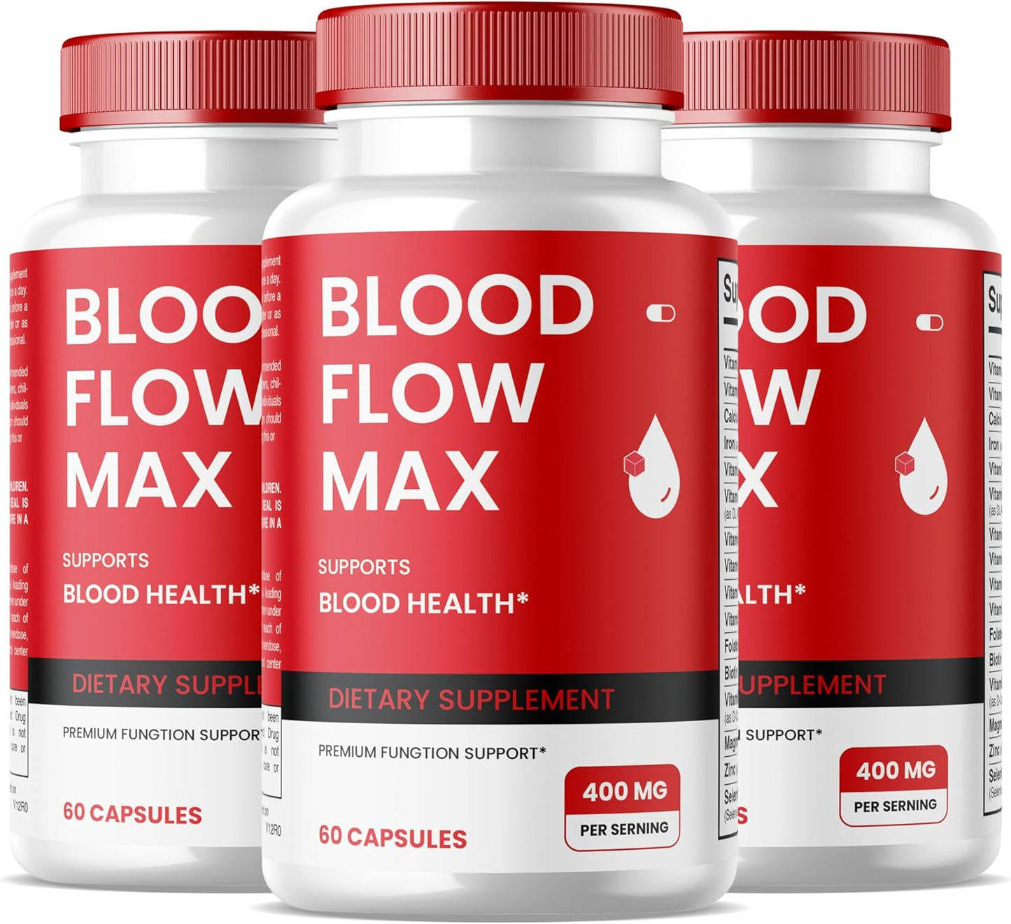 3 Pack Blood Flow Max Capsules - Advanced Formula for Healthy Blood Circulation - Maximum Strength Supplement for Overall Wellness
