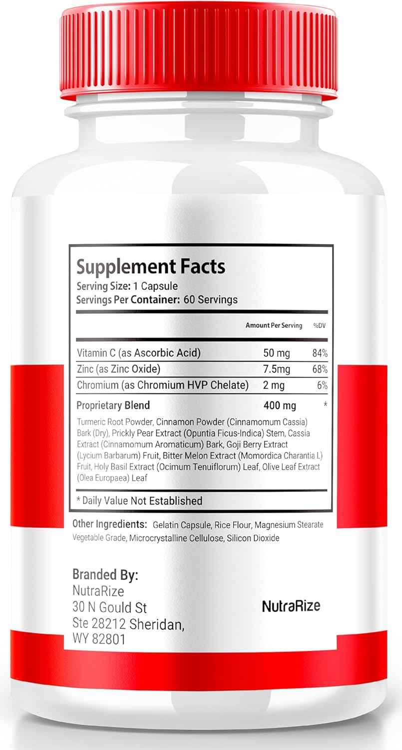 (3 Pack) Blood Sugar Complete Capsules - Natural Blood Support Optimizer - Includes Vitamin C, Cinnamon Powder, Prickly Pear Extract & Turmeric Root Powder (180 Capsules)