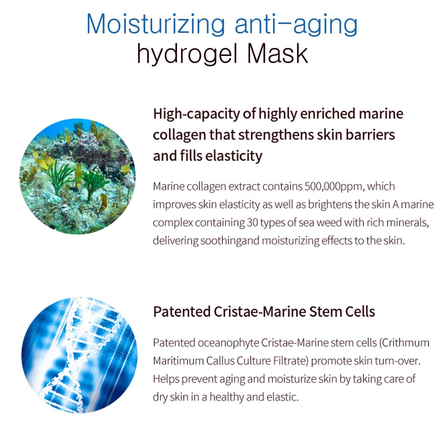 3-Pack CELDERMA Marine Collagen Hydrogel Mask for Anti-aging, Nourishing, and Intensive Hydration