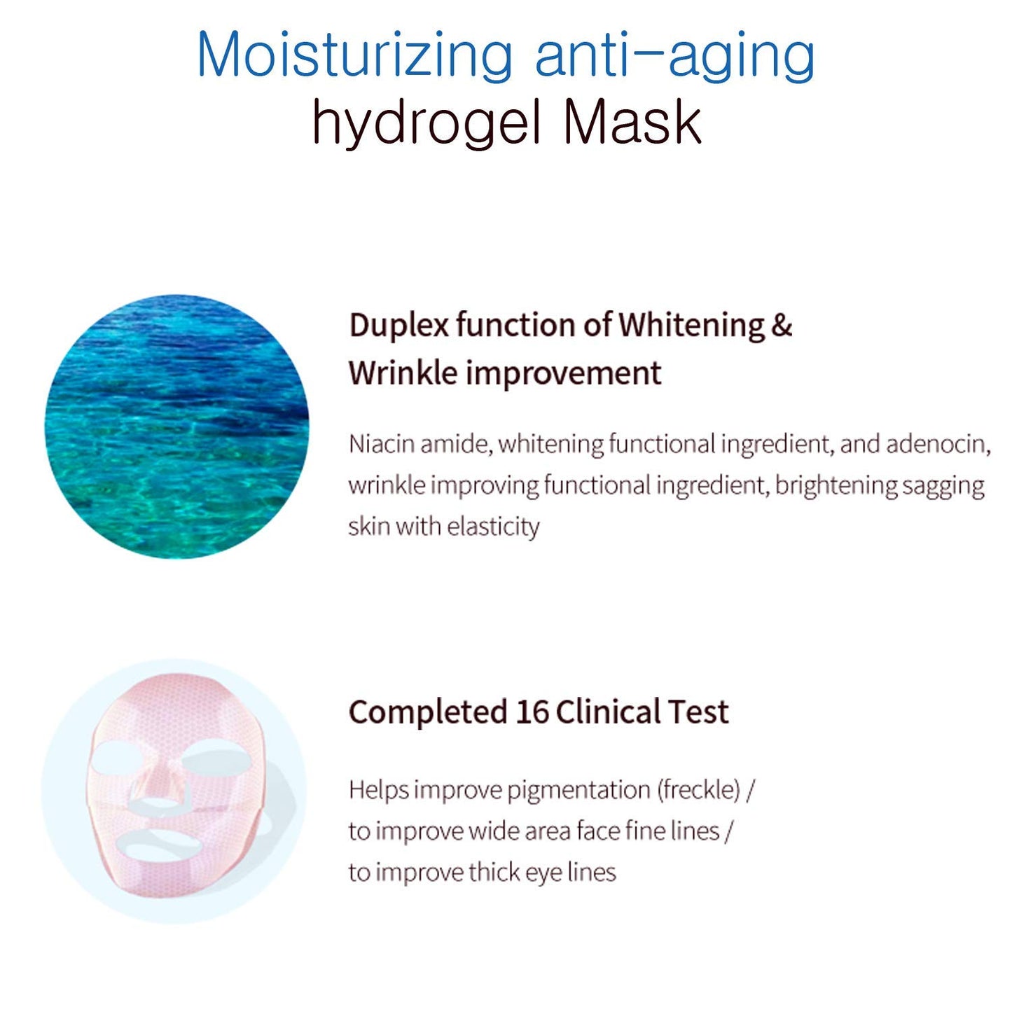 3-Pack CELDERMA Marine Collagen Hydrogel Mask for Anti-aging, Nourishing, and Intensive Hydration